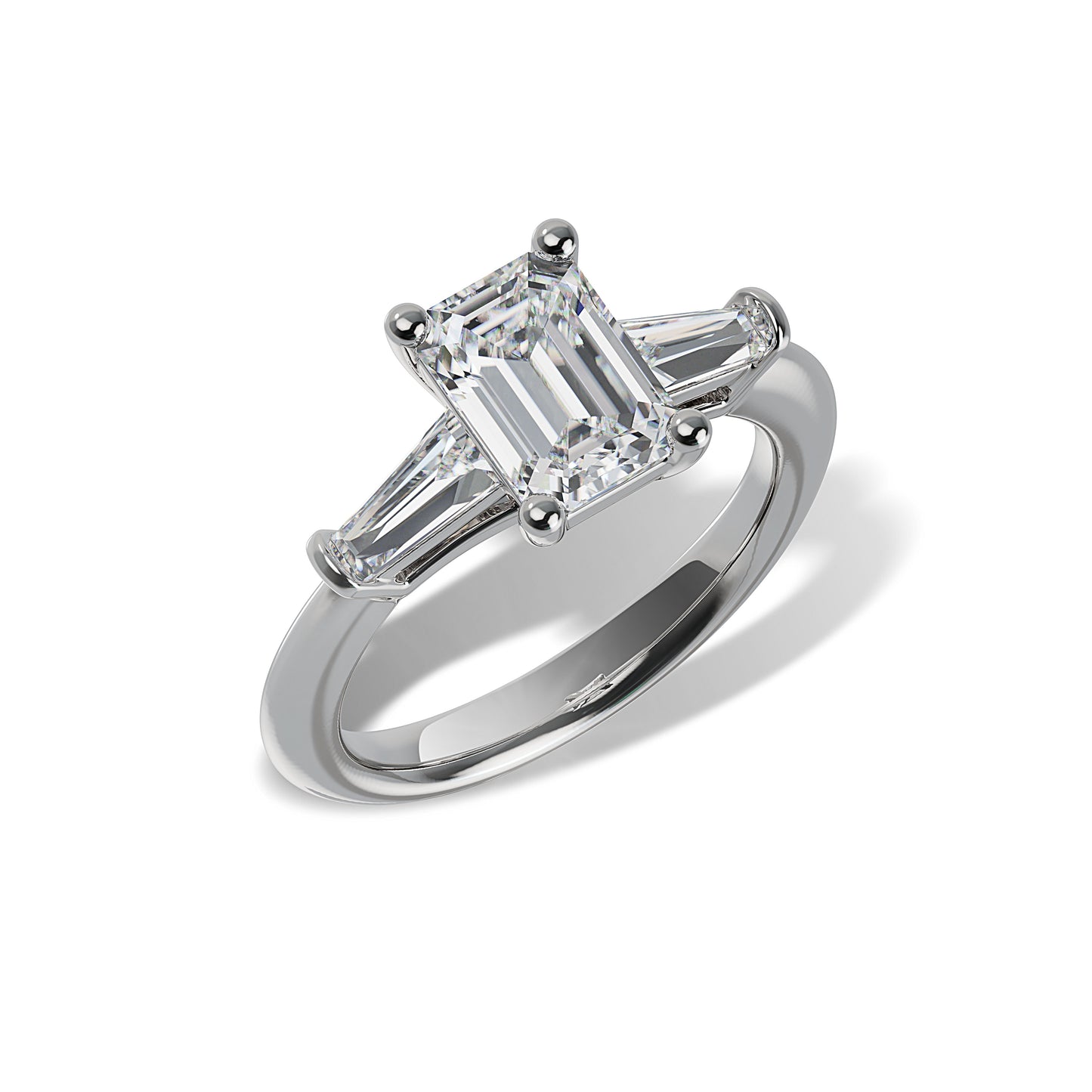 Lab Grown Diamond Three Stone Engagement Ring (8055182819558)
