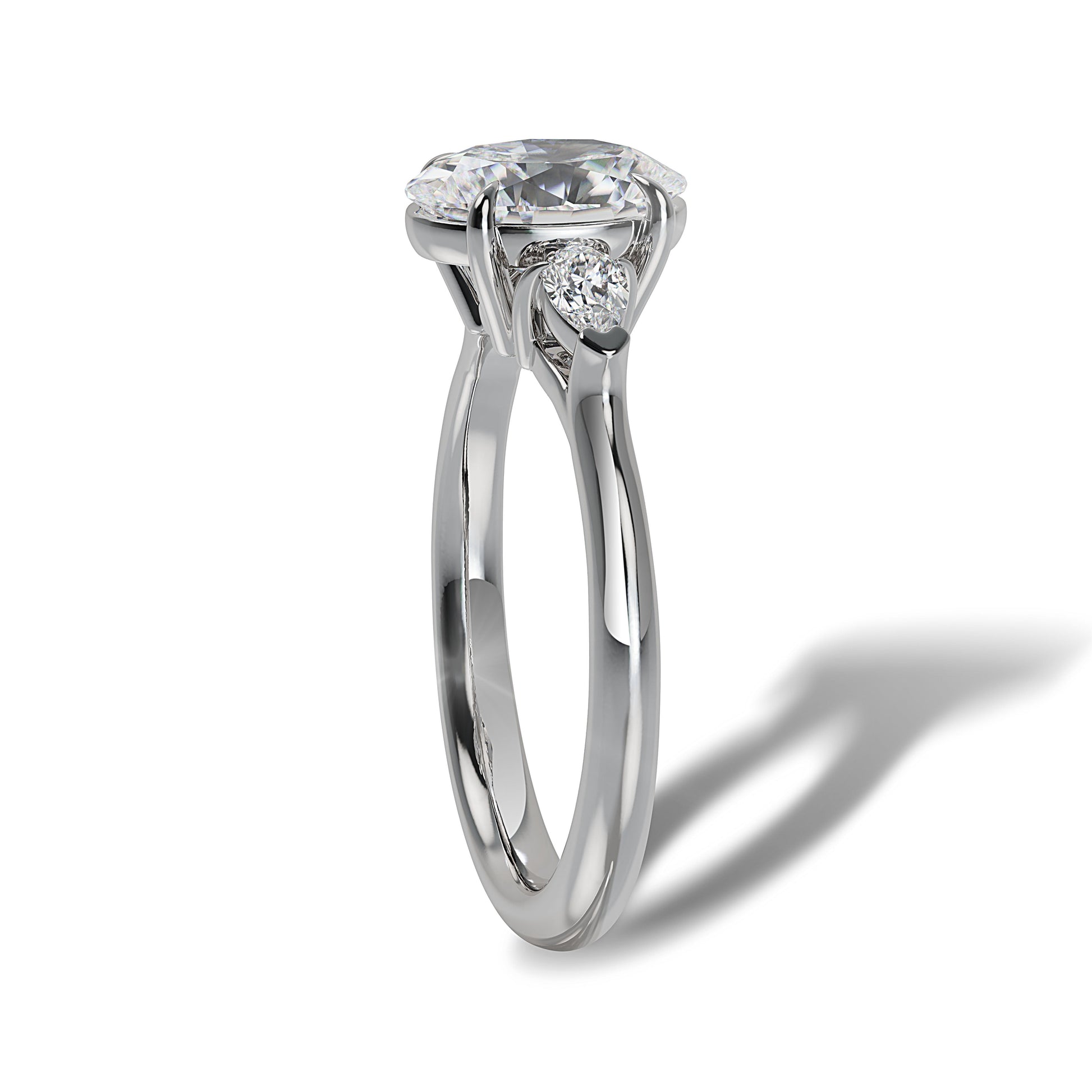Lab Grown Diamond Three Stone Engagement Ring (8055182852326)