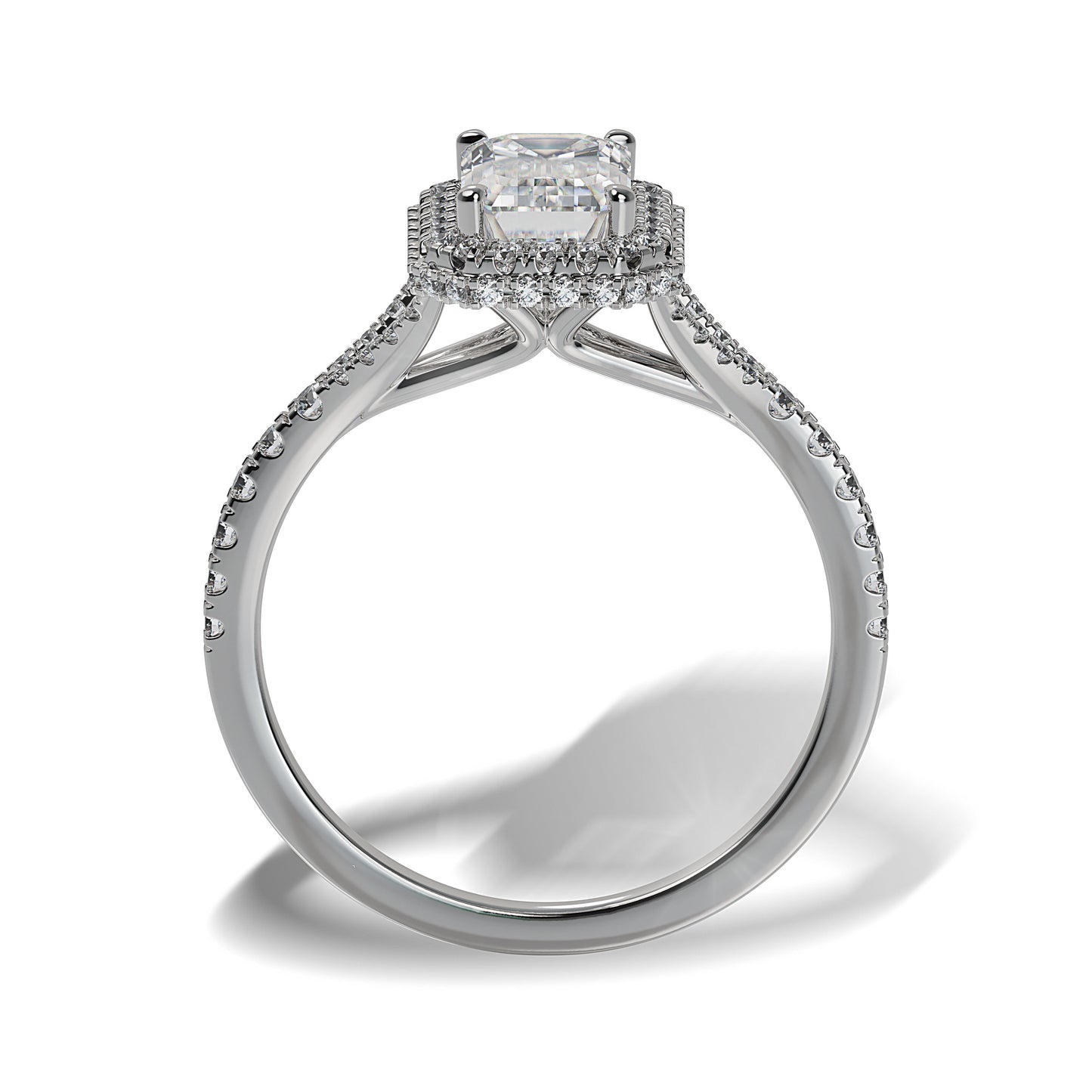Lab Grown Diamond Halo Engagement Ring (8055182885094)