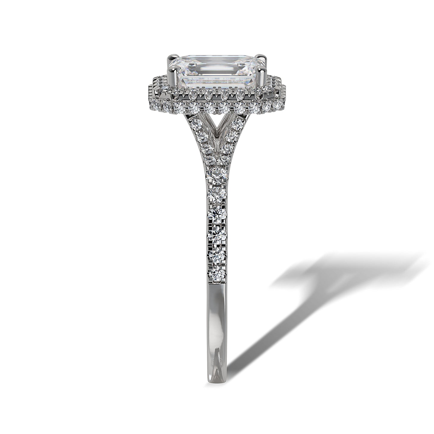 Lab Grown Diamond Halo Engagement Ring (8055182885094)