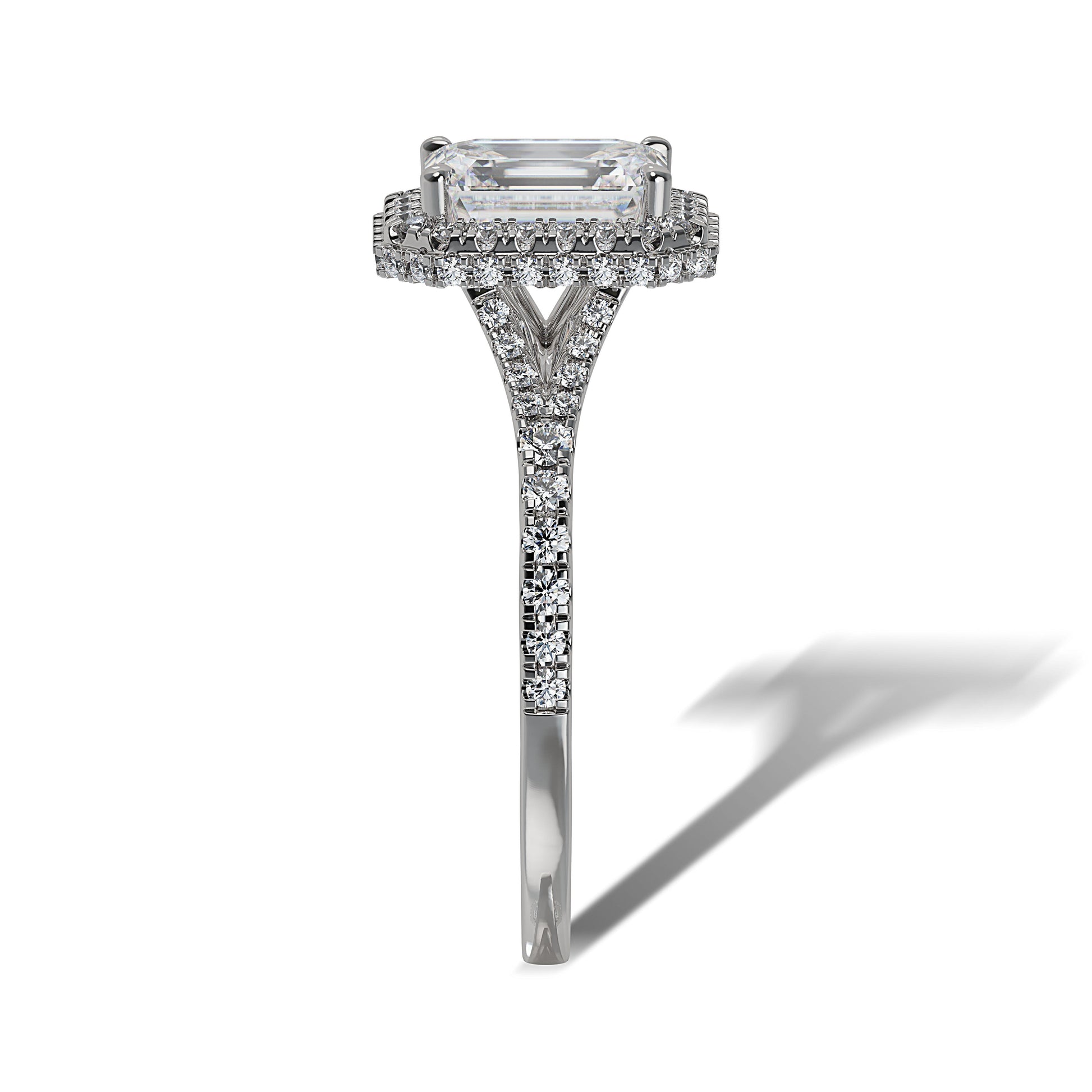 Lab Grown Diamond Halo Engagement Ring (8055182885094)