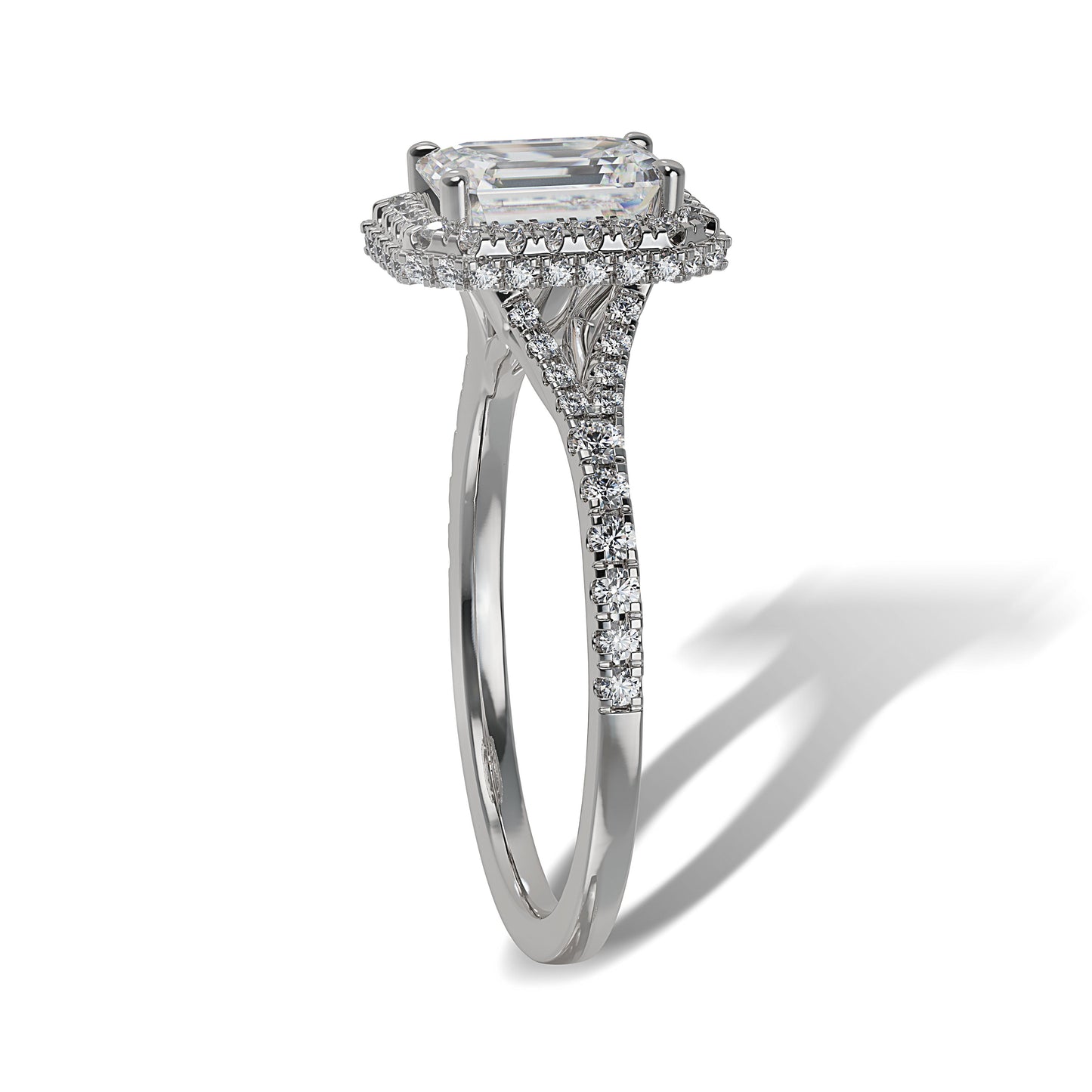 Lab Grown Diamond Halo Engagement Ring (8055182885094)