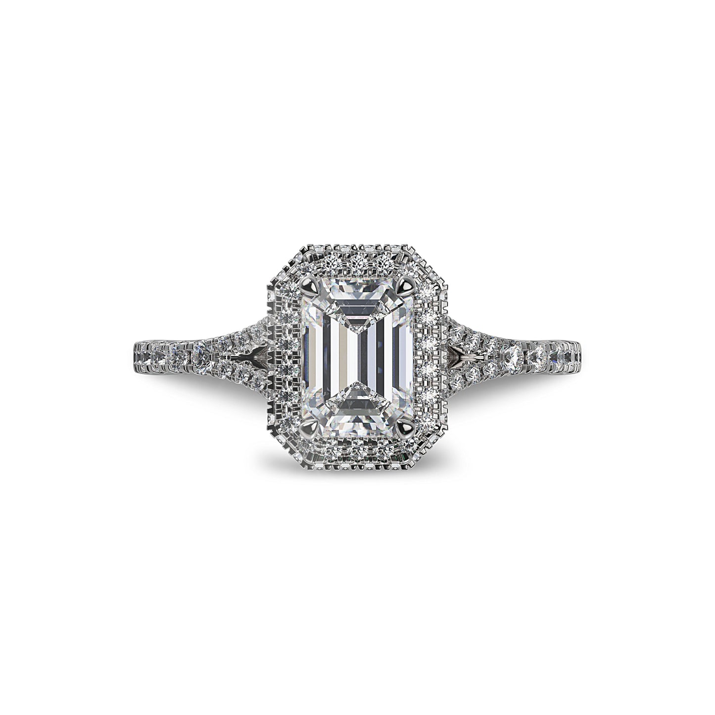 Lab Grown Diamond Halo Engagement Ring (8055182885094)