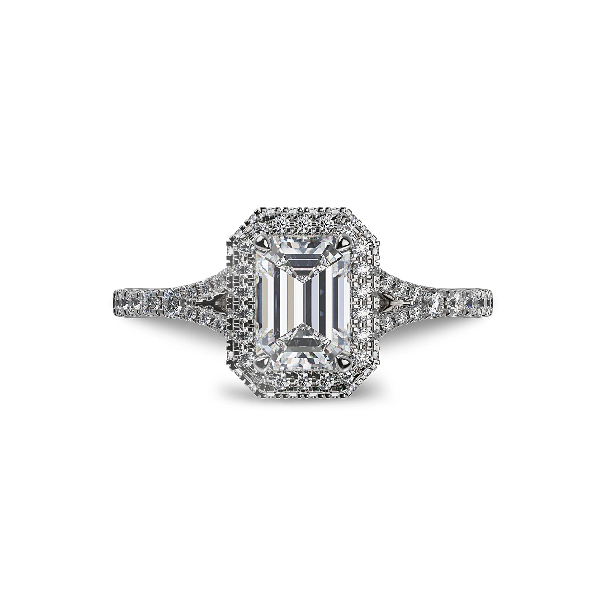 Lab Grown Diamond Halo Engagement Ring (8055182885094)