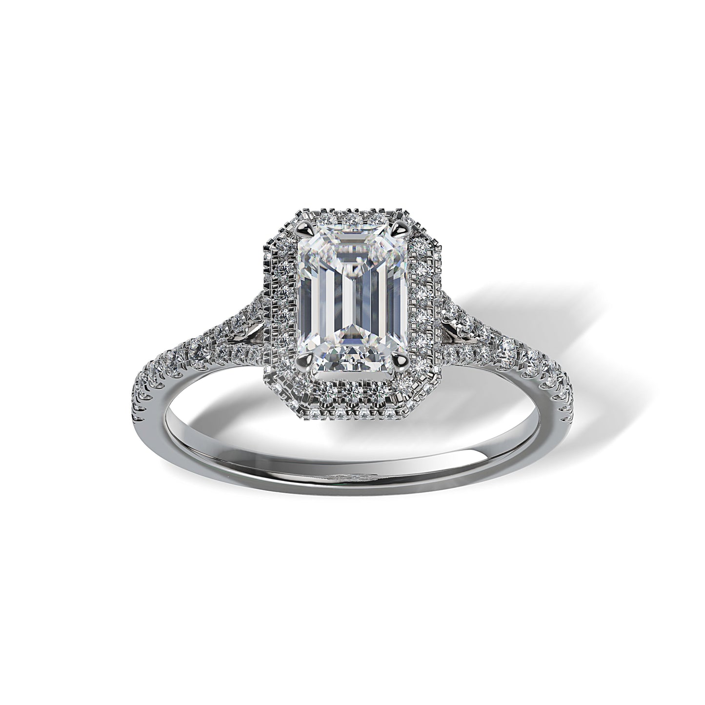 Lab Grown Diamond Halo Engagement Ring (8055182885094)