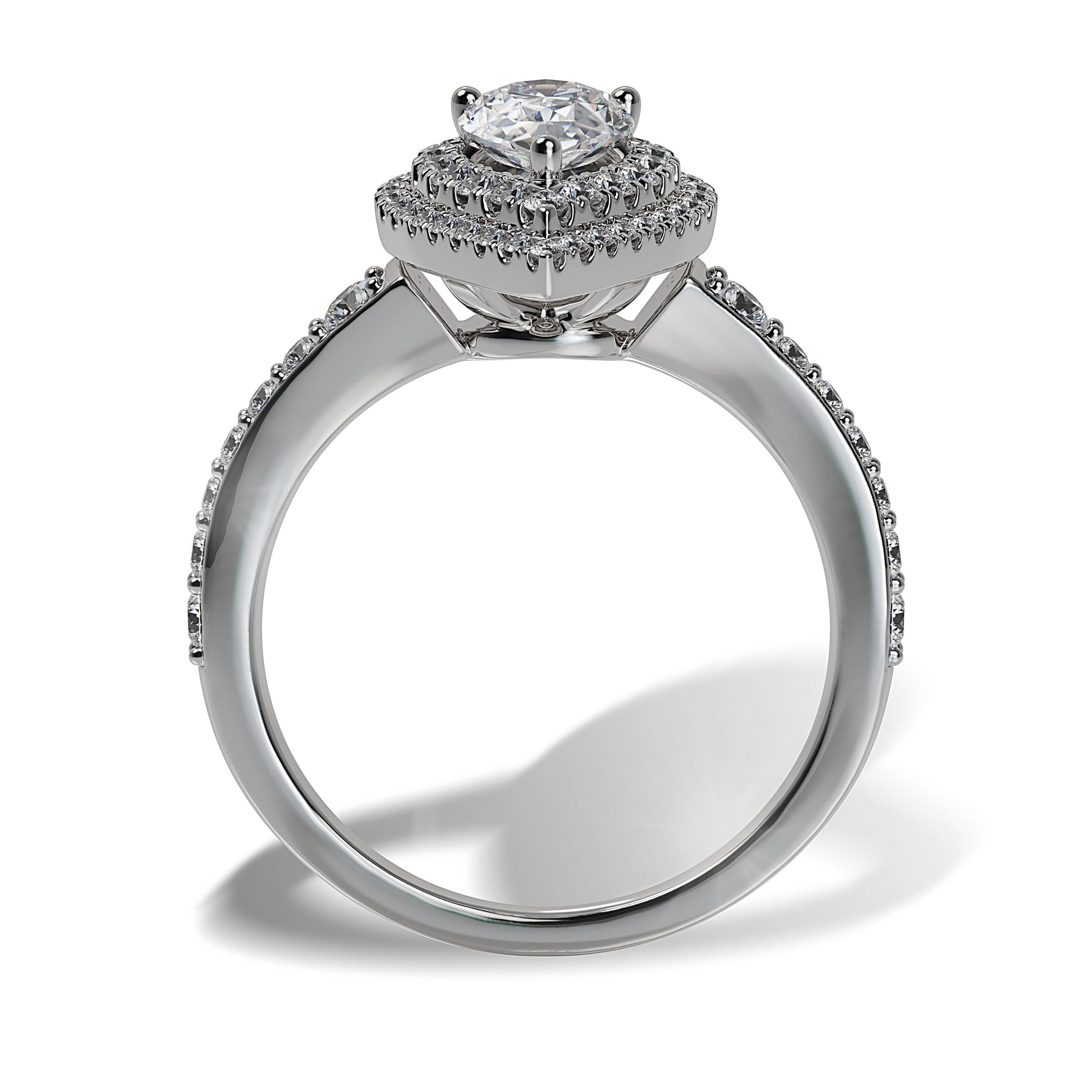 Lab Grown Diamond Halo Engagement Ring (8055182917862)