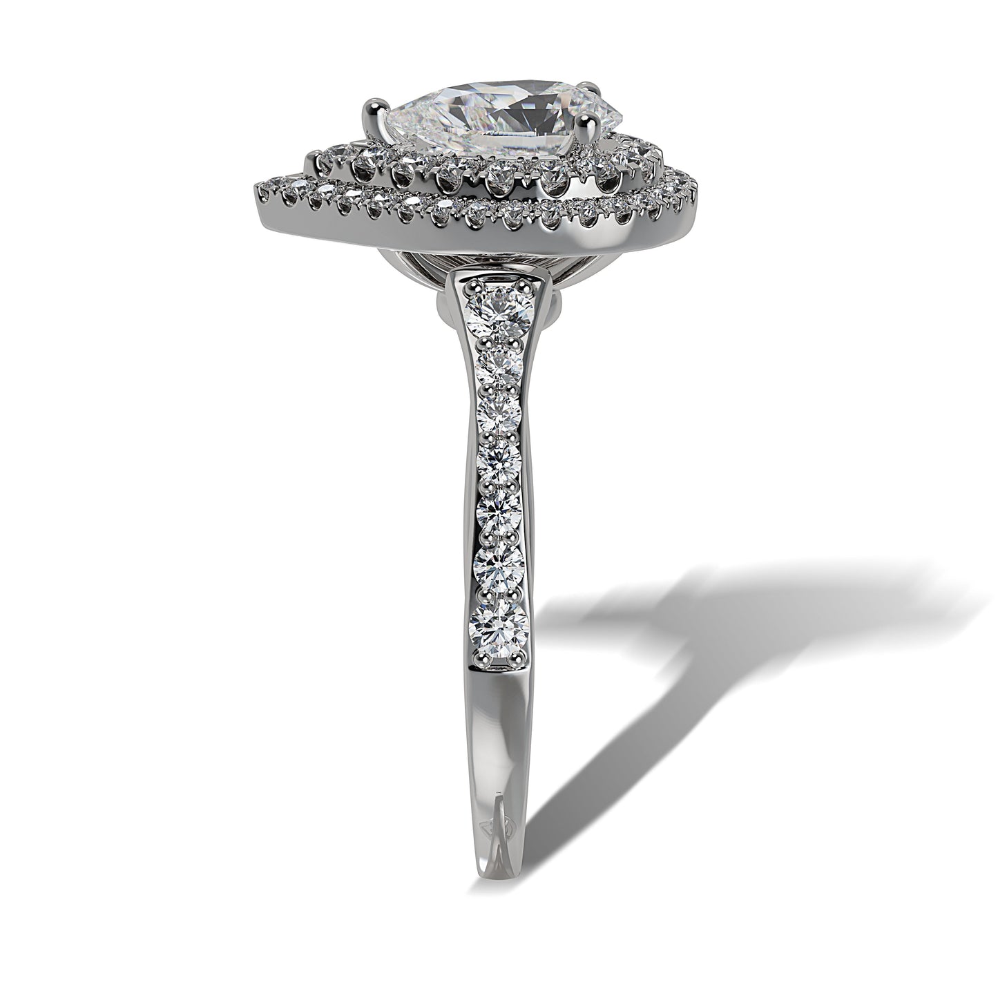 Lab Grown Diamond Halo Engagement Ring (8055182917862)