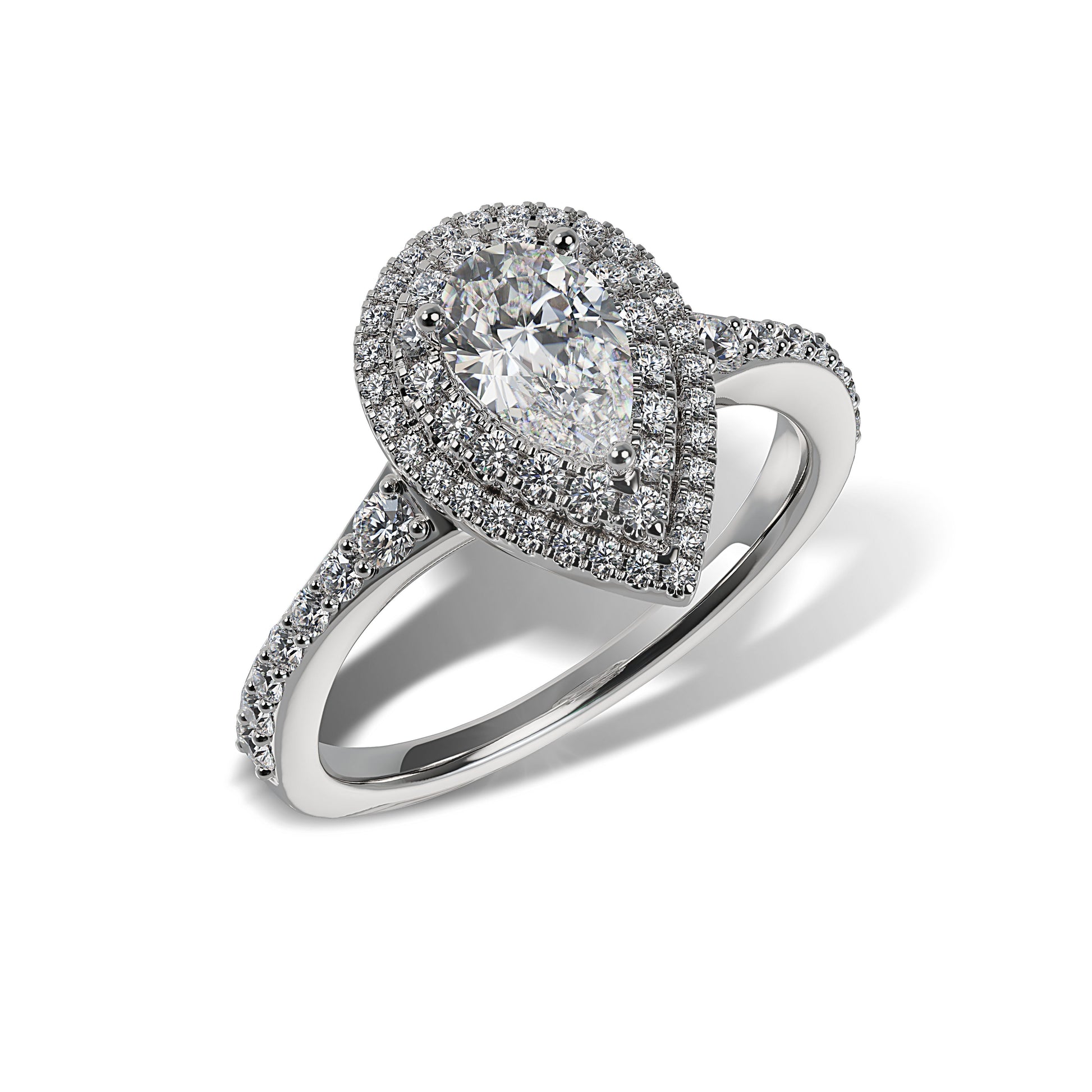 Lab Grown Diamond Halo Engagement Ring (8055182917862)
