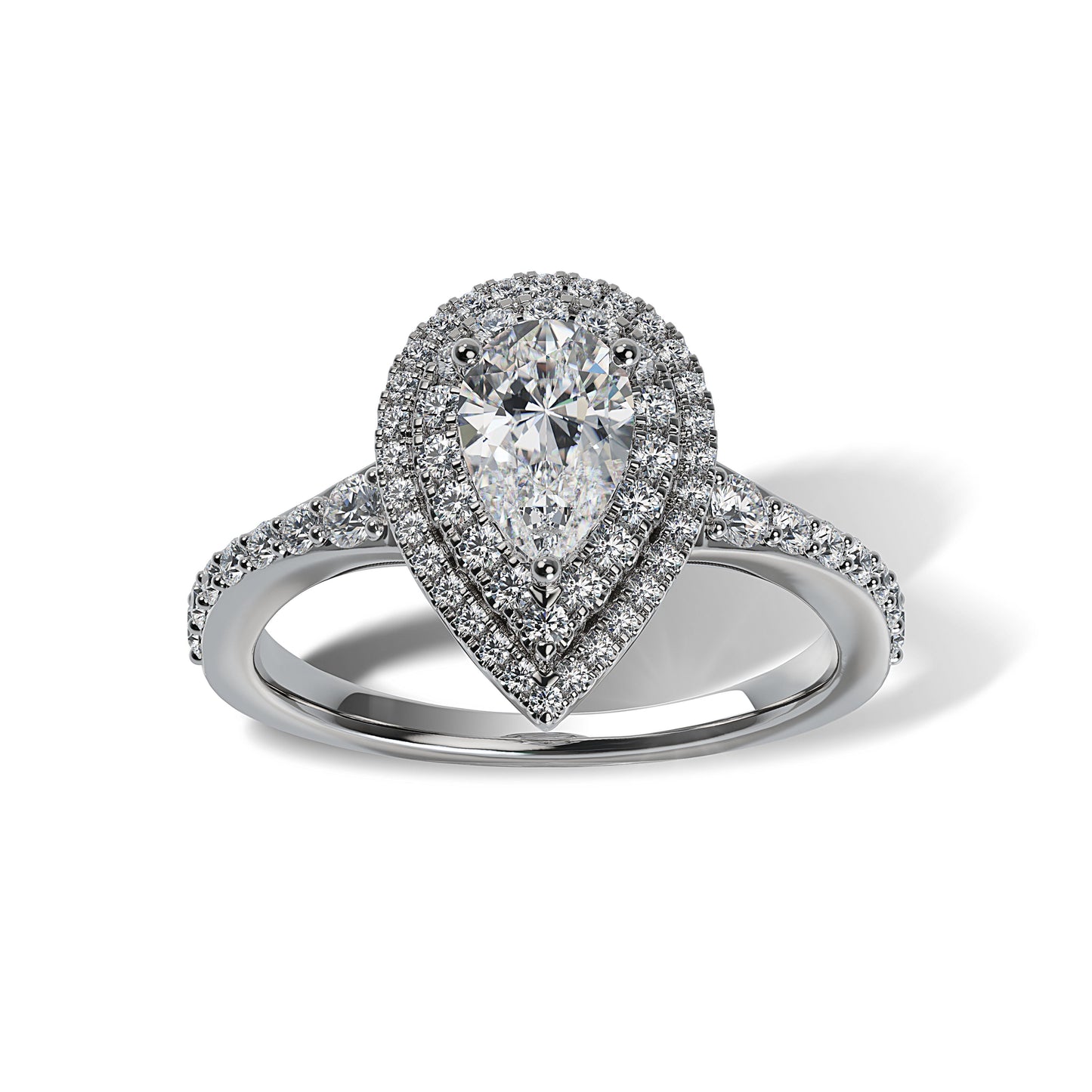 Lab Grown Diamond Halo Engagement Ring (8055182917862)