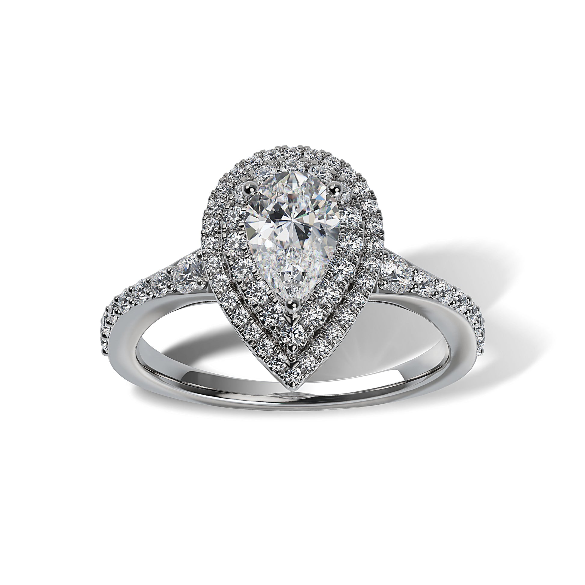 Lab Grown Diamond Halo Engagement Ring (8055182917862)