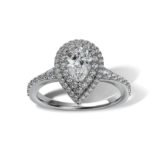 Lab Grown Diamond Halo Engagement Ring (8055182917862)