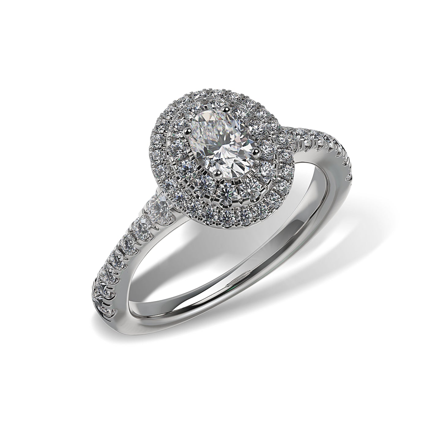 Lab Grown Diamond Halo Engagement Ring (8055182950630)