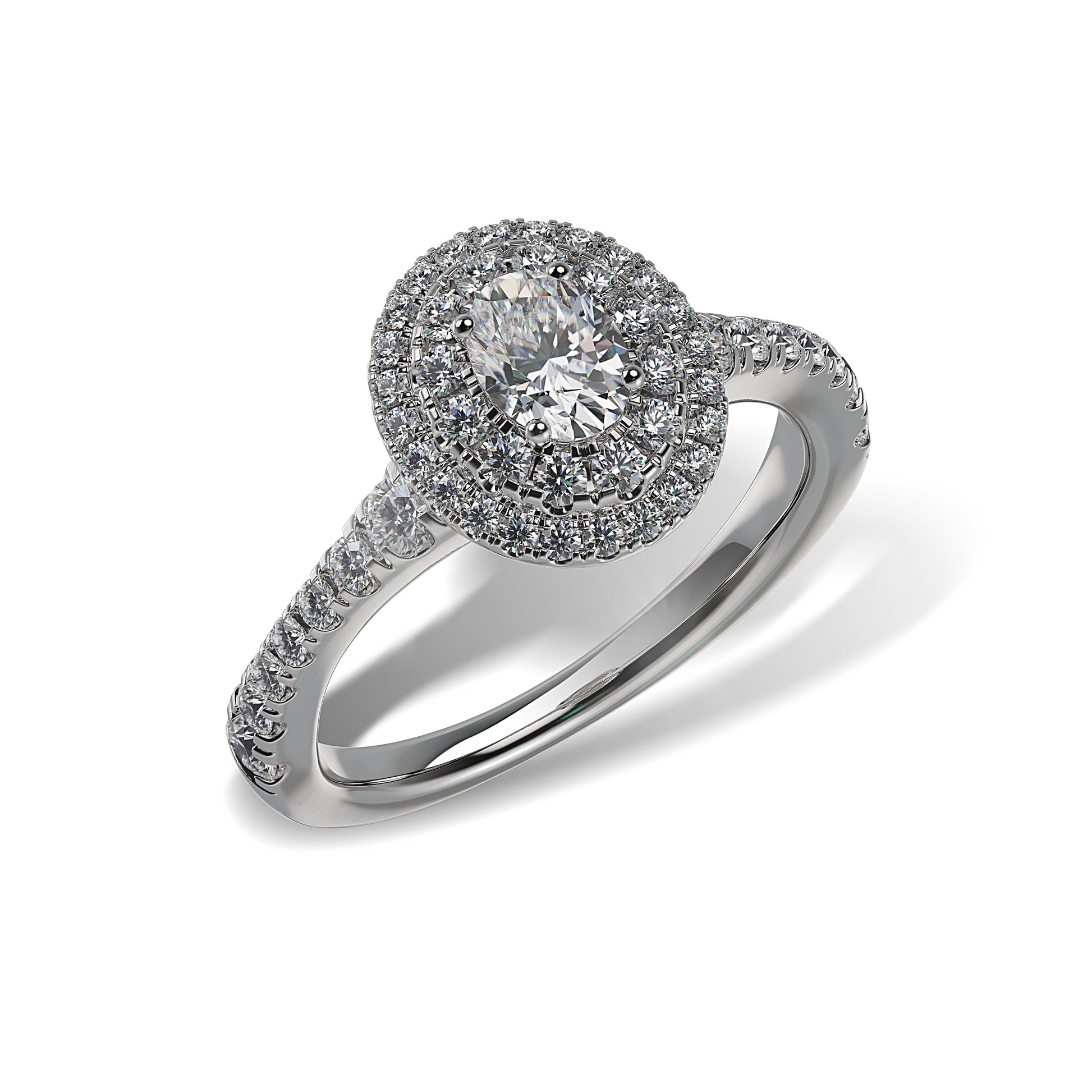 Lab Grown Diamond Halo Engagement Ring (8055182950630)