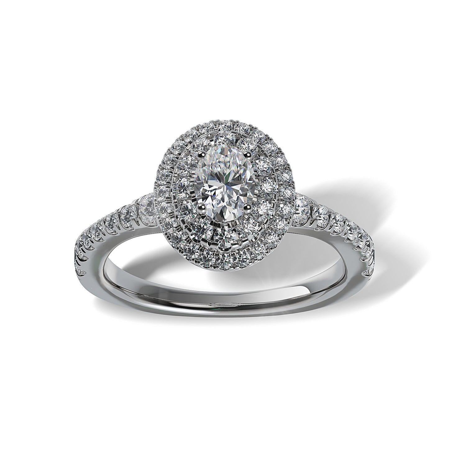 Lab Grown Diamond Halo Engagement Ring (8055182950630)
