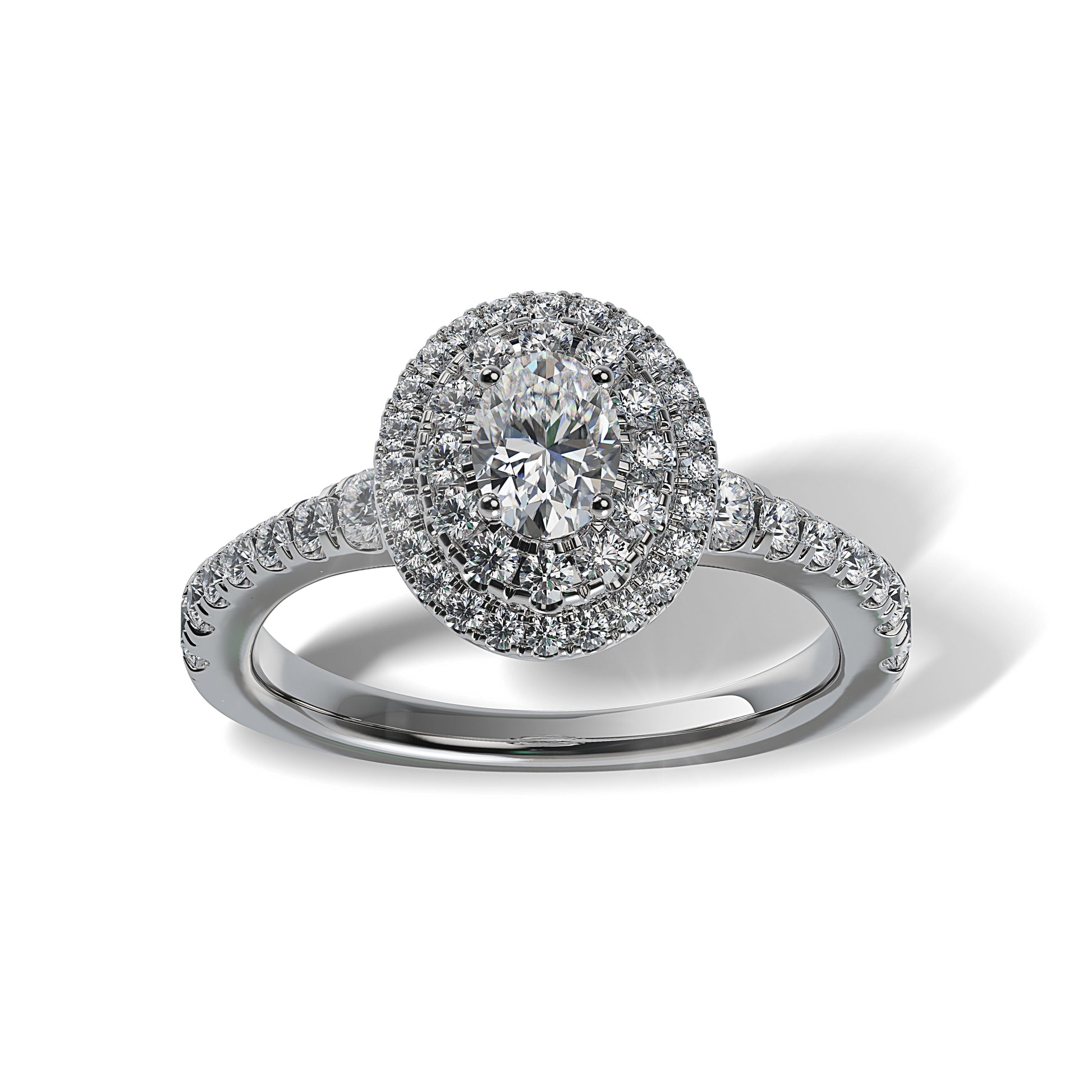 Lab Grown Diamond Halo Engagement Ring (8055182950630)