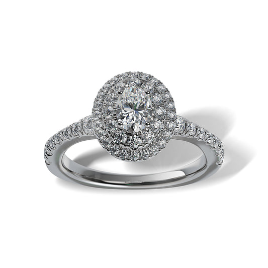 Lab Grown Diamond Halo Engagement Ring (8055182950630)