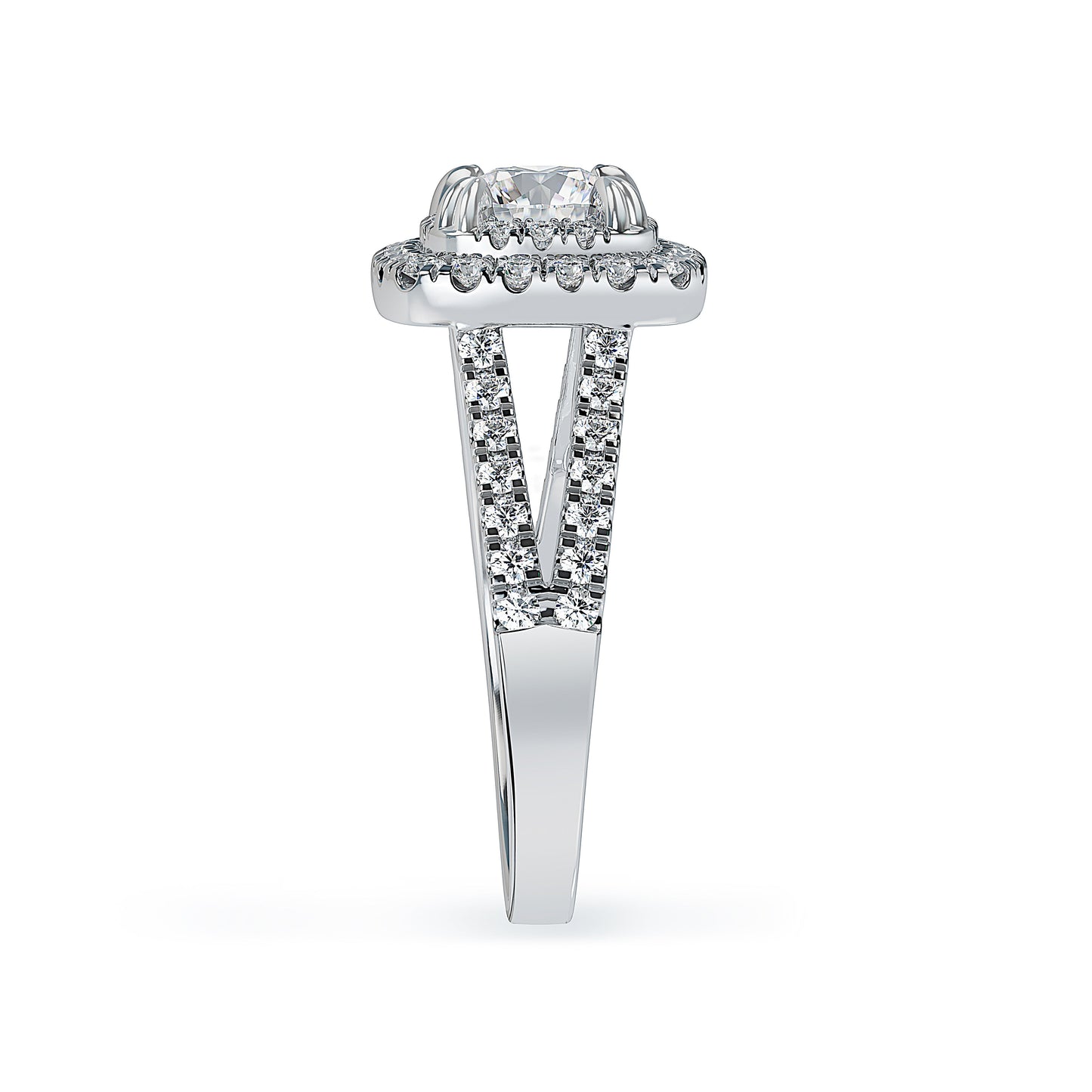Lab Grown Diamond Halo Engagement Ring (8055182983398)