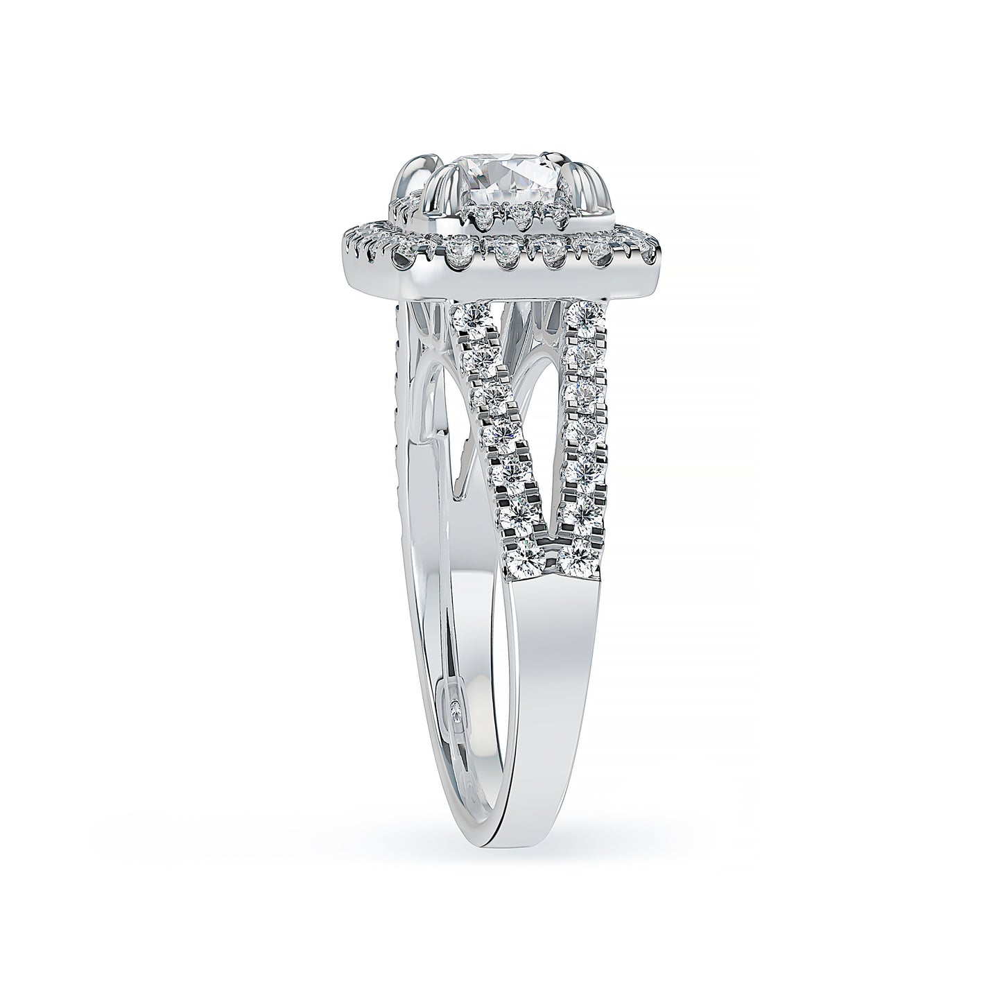 Lab Grown Diamond Halo Engagement Ring (8055182983398)