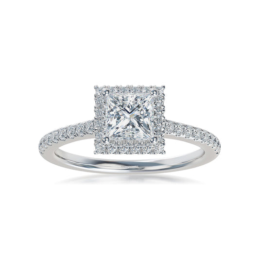 Lab Grown Diamond Halo Engagement Ring (8055183016166)