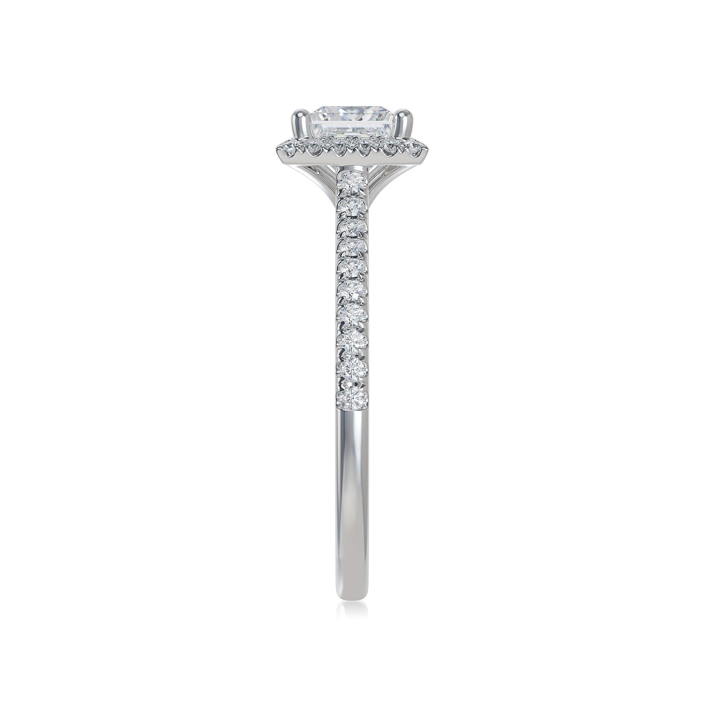 Lab Grown Diamond Halo Engagement Ring (8055183016166)