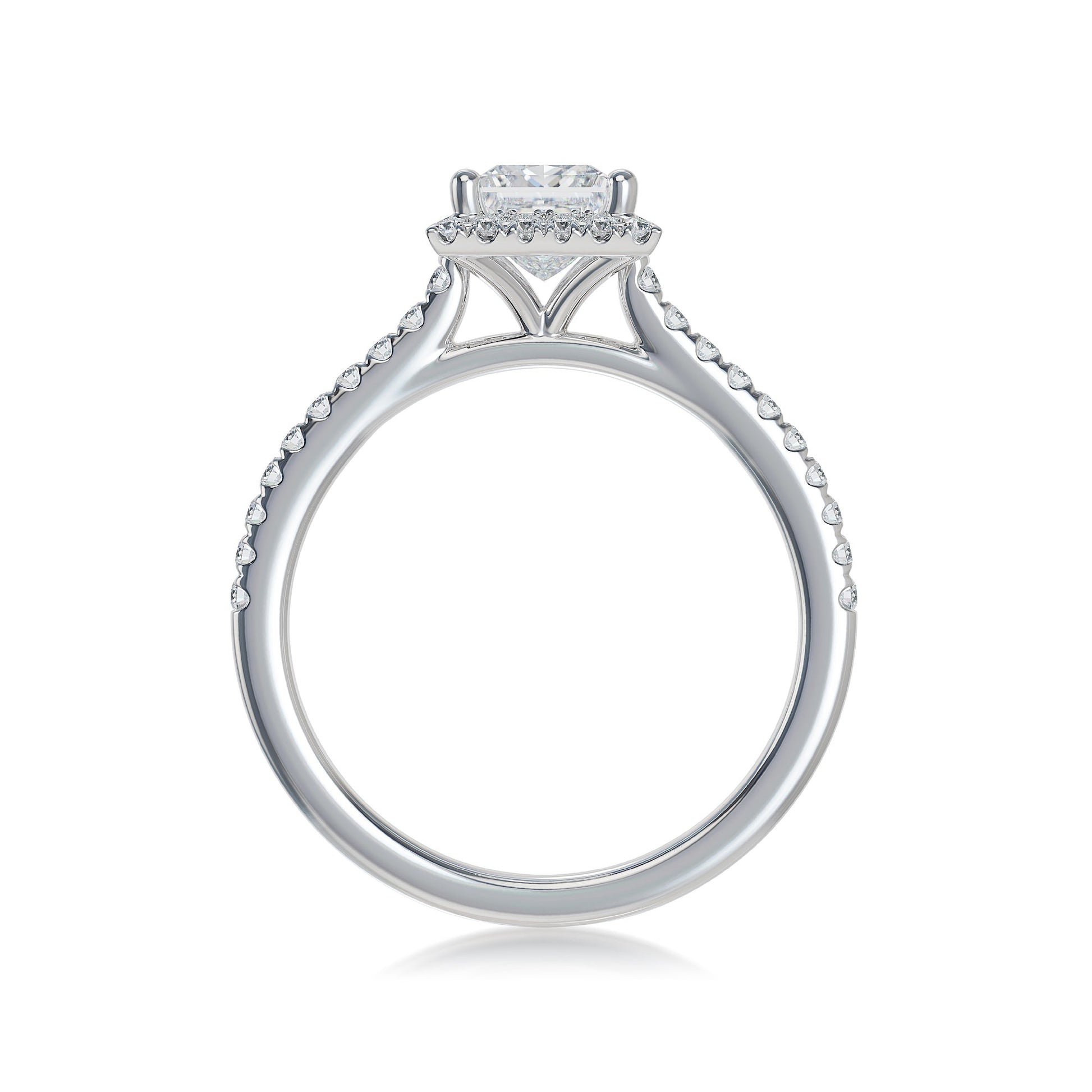 Lab Grown Diamond Halo Engagement Ring (8055183016166)