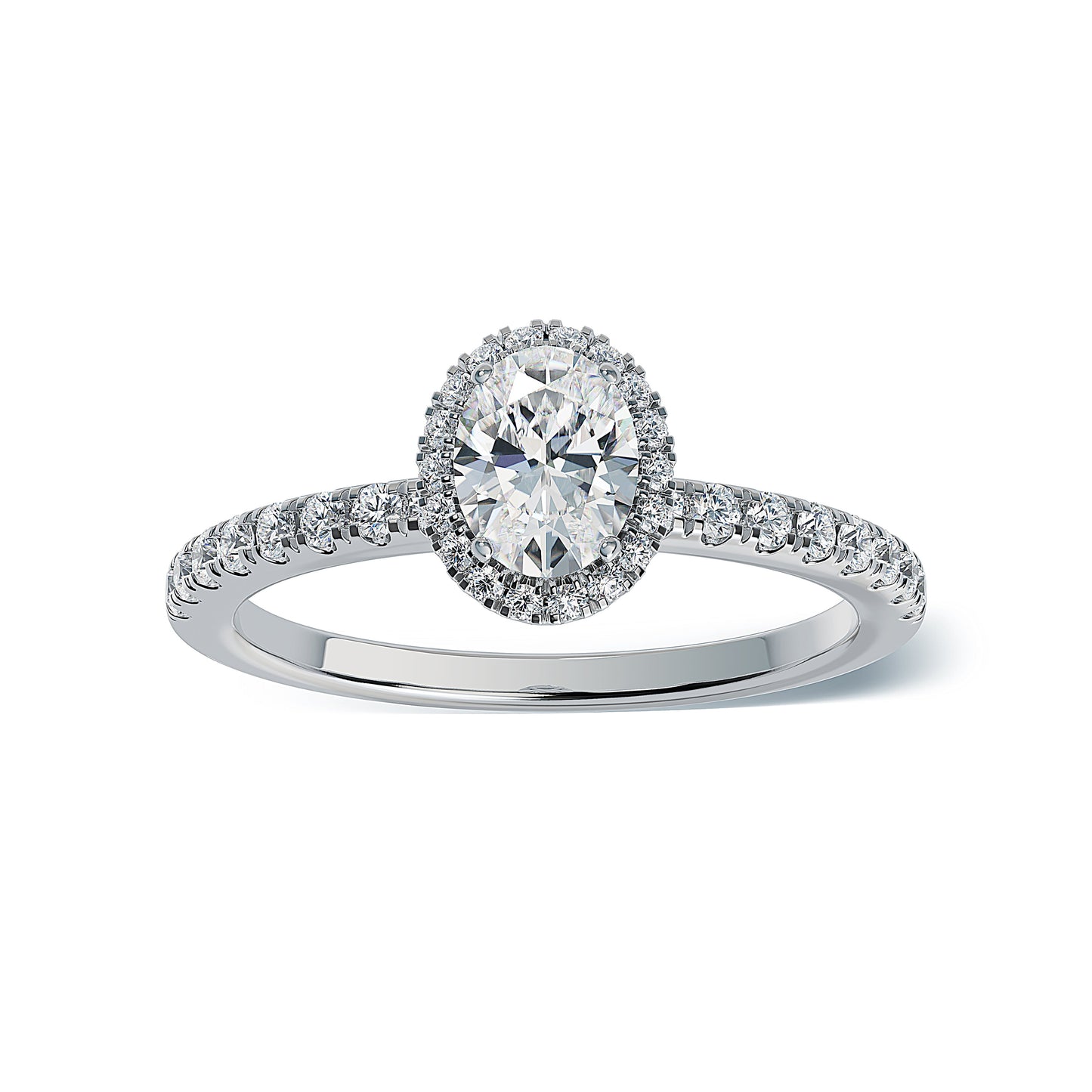 Lab Grown Diamond Halo Engagement Ring (8055183048934)