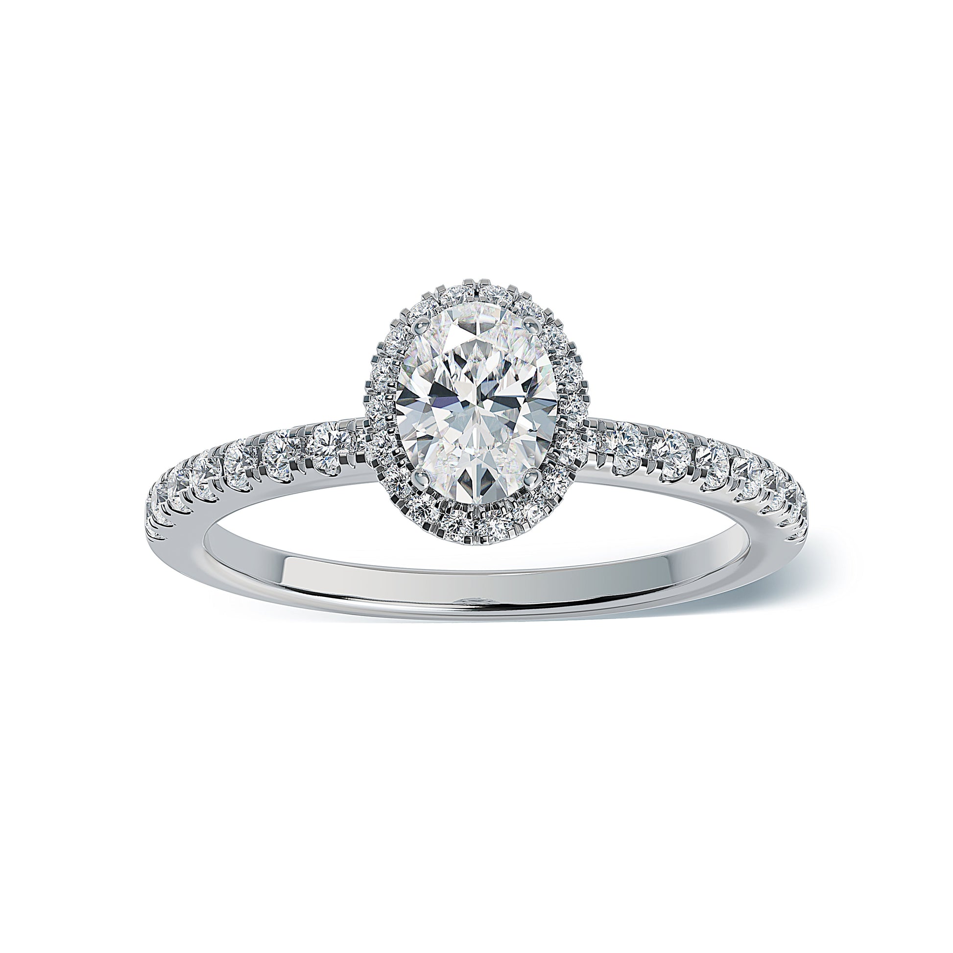 Lab Grown Diamond Halo Engagement Ring (8055183048934)