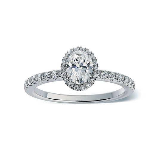 Lab Grown Diamond Halo Engagement Ring (8055183048934)