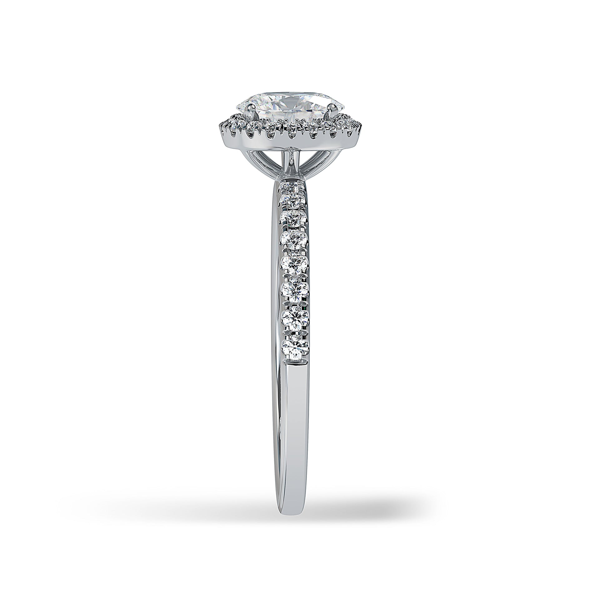 Lab Grown Diamond Halo Engagement Ring (8055183048934)