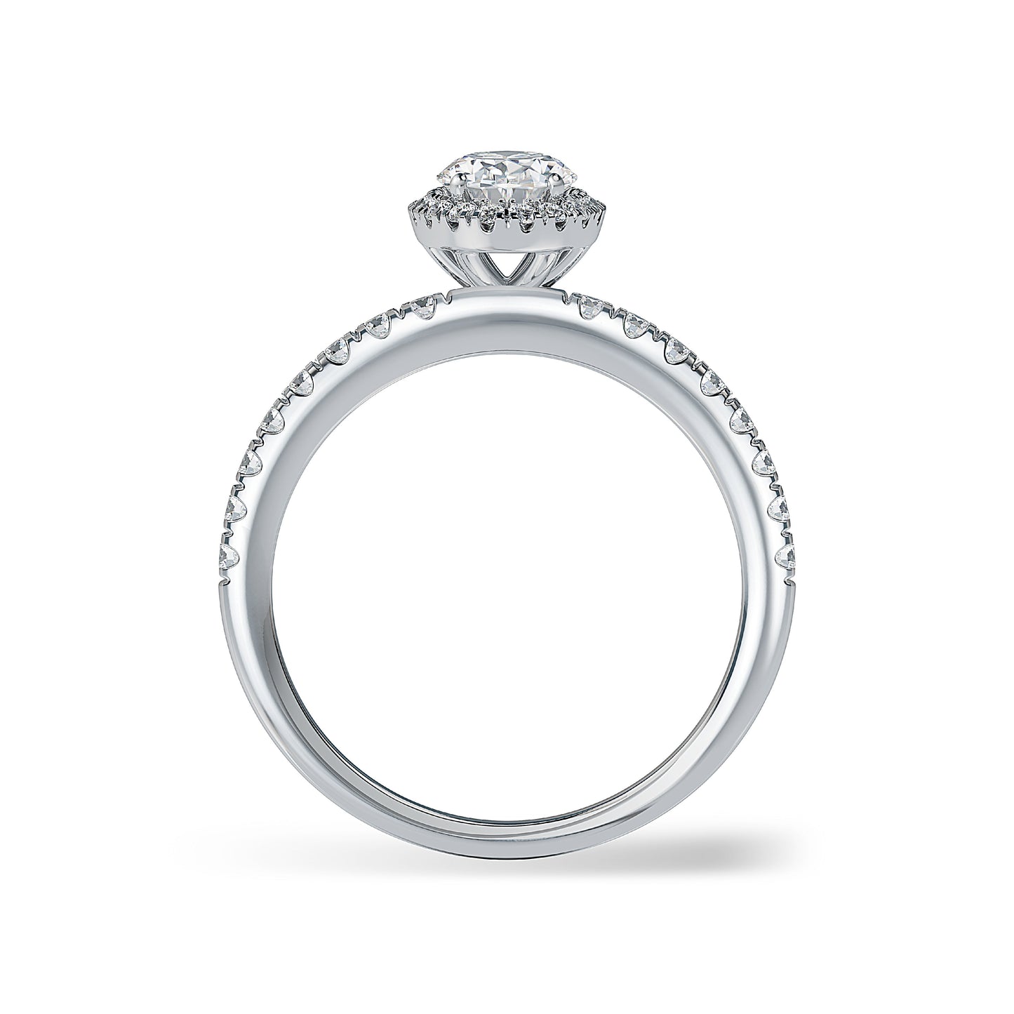 Lab Grown Diamond Halo Engagement Ring (8055183048934)