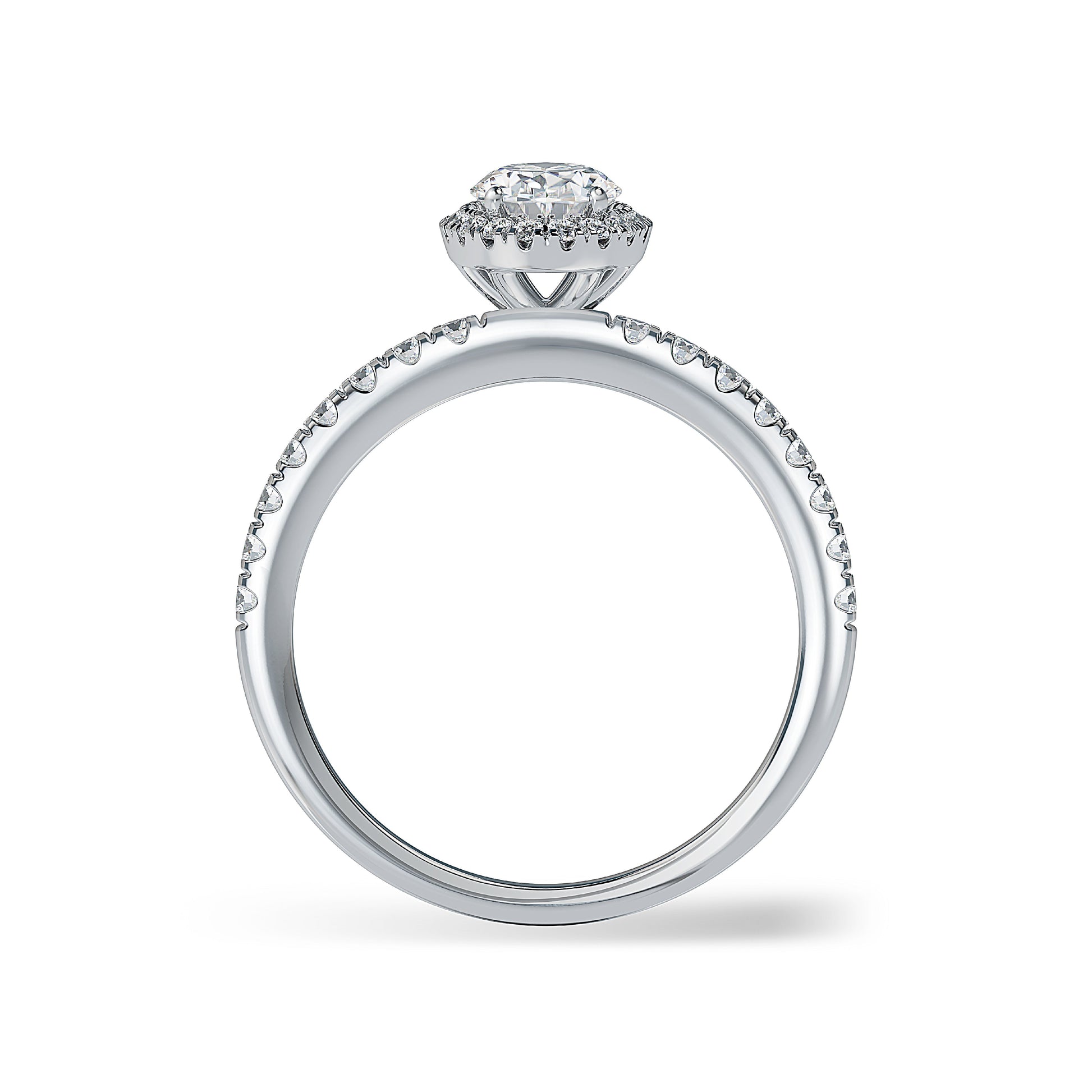 Lab Grown Diamond Halo Engagement Ring (8055183048934)