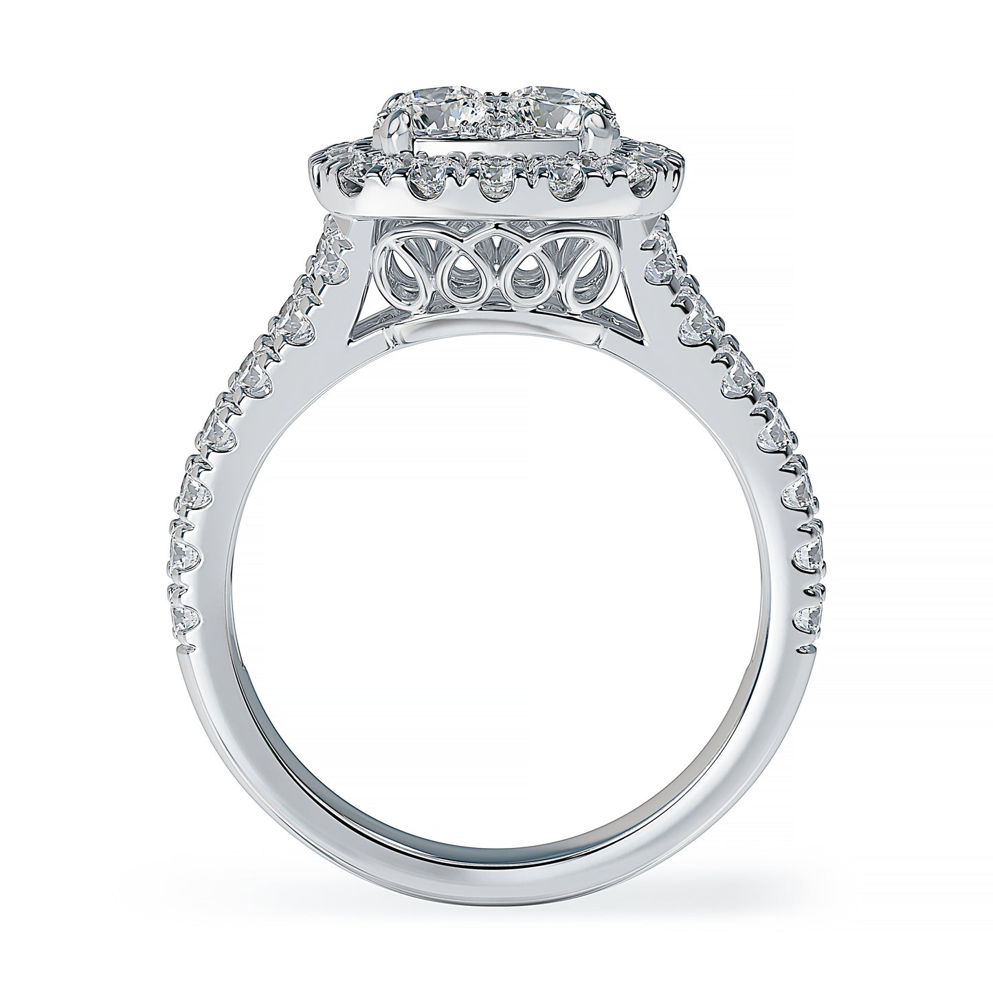 Lab Grown Diamond Halo Engagement Ring (8055183081702)