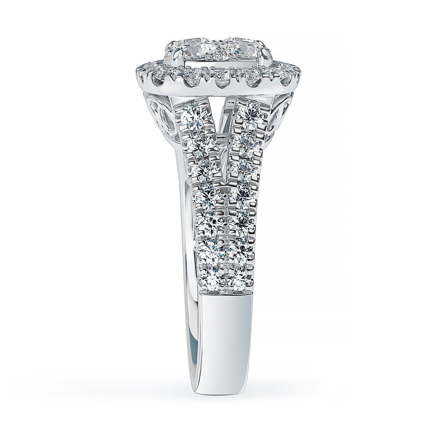 Lab Grown Diamond Halo Engagement Ring (8055183081702)