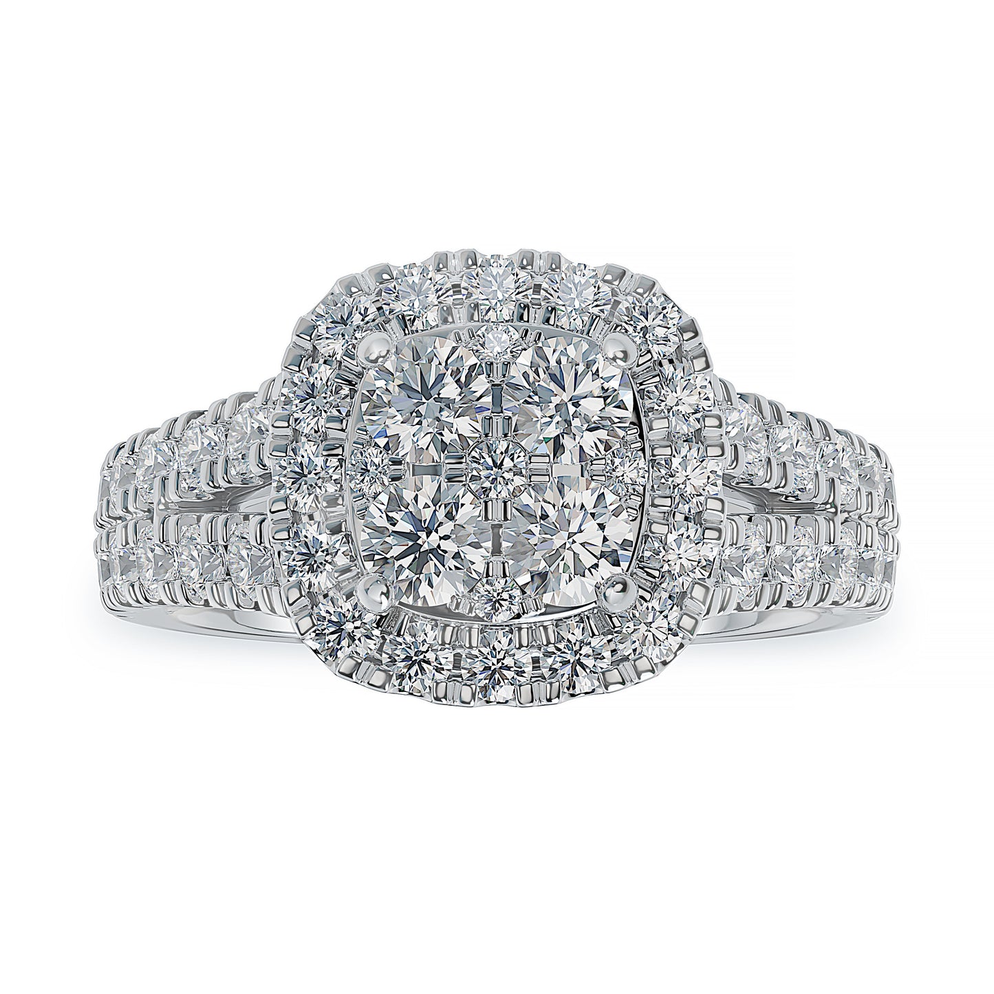 Lab Grown Diamond Halo Engagement Ring (8055183081702)