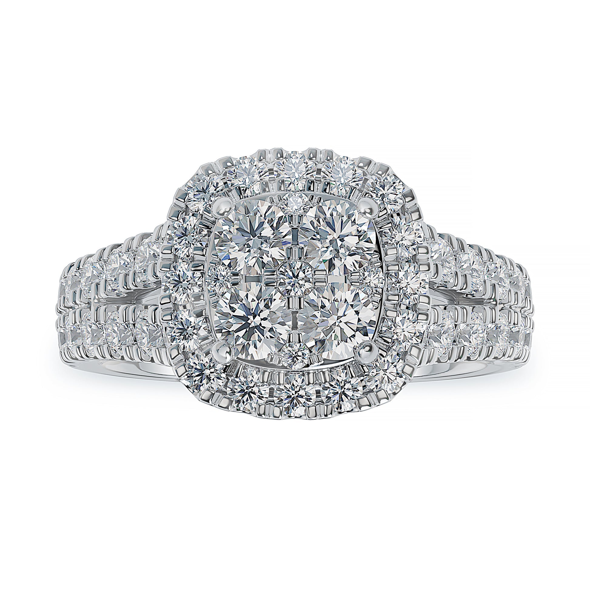 Lab Grown Diamond Halo Engagement Ring (8055183081702)