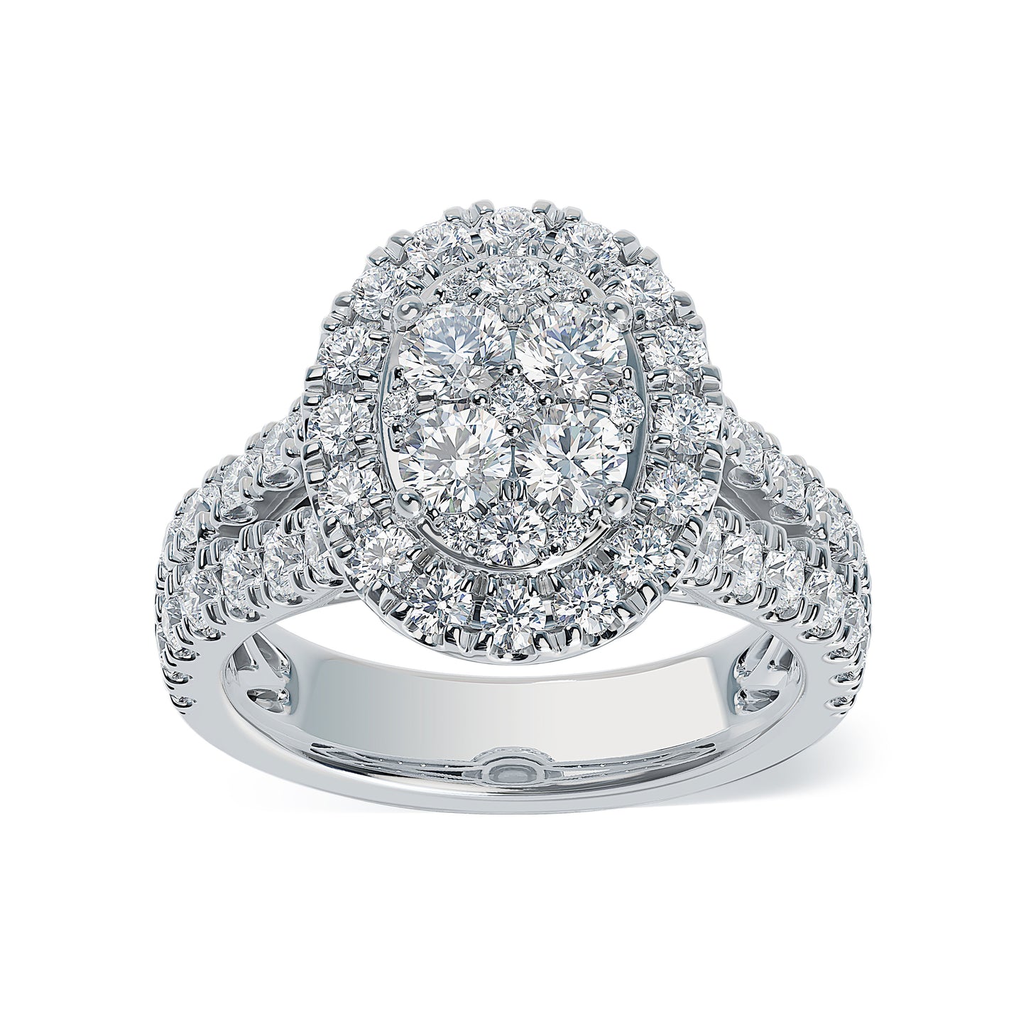 Lab Grown Diamond Halo Engagement Ring (8055183114470)