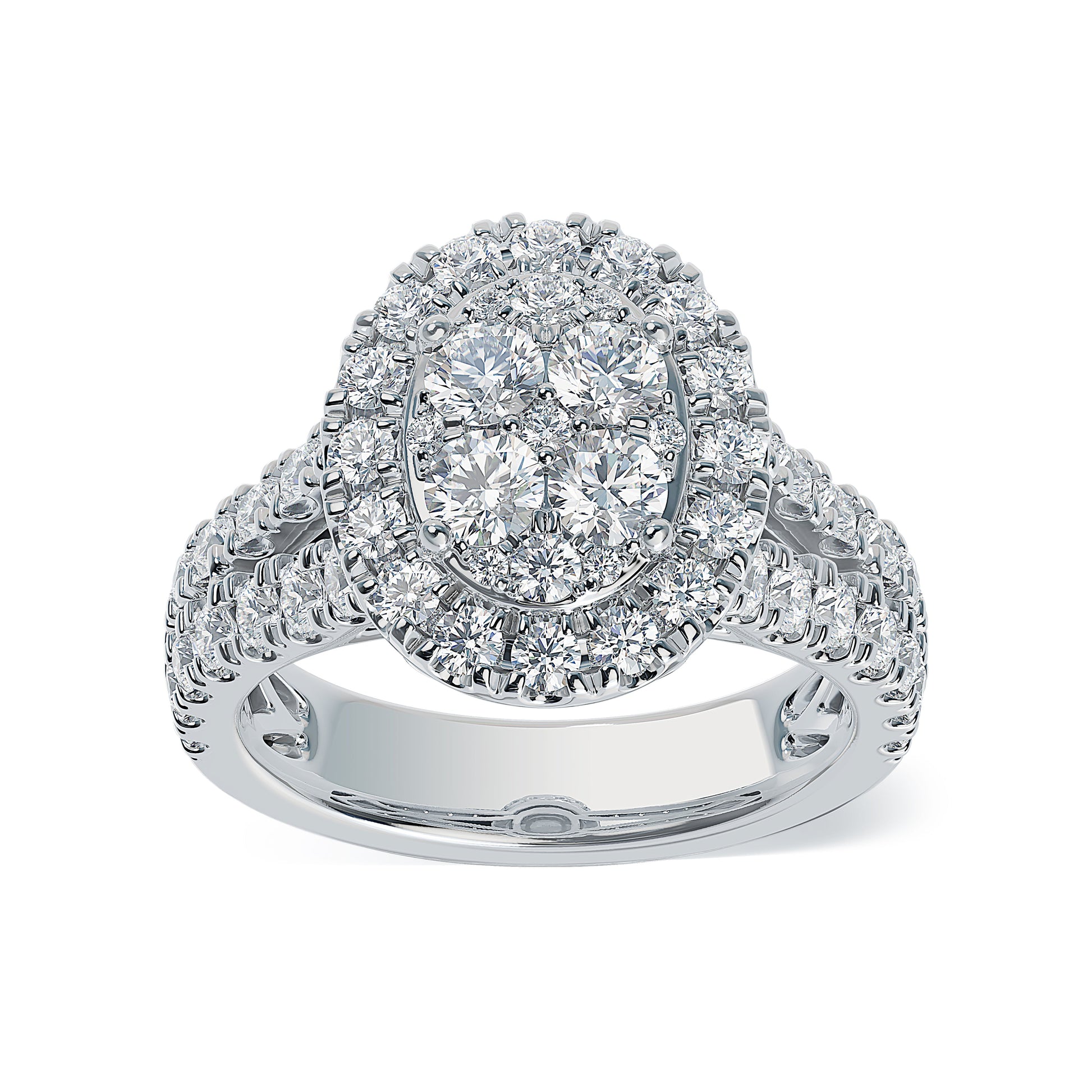 Lab Grown Diamond Halo Engagement Ring (8055183114470)
