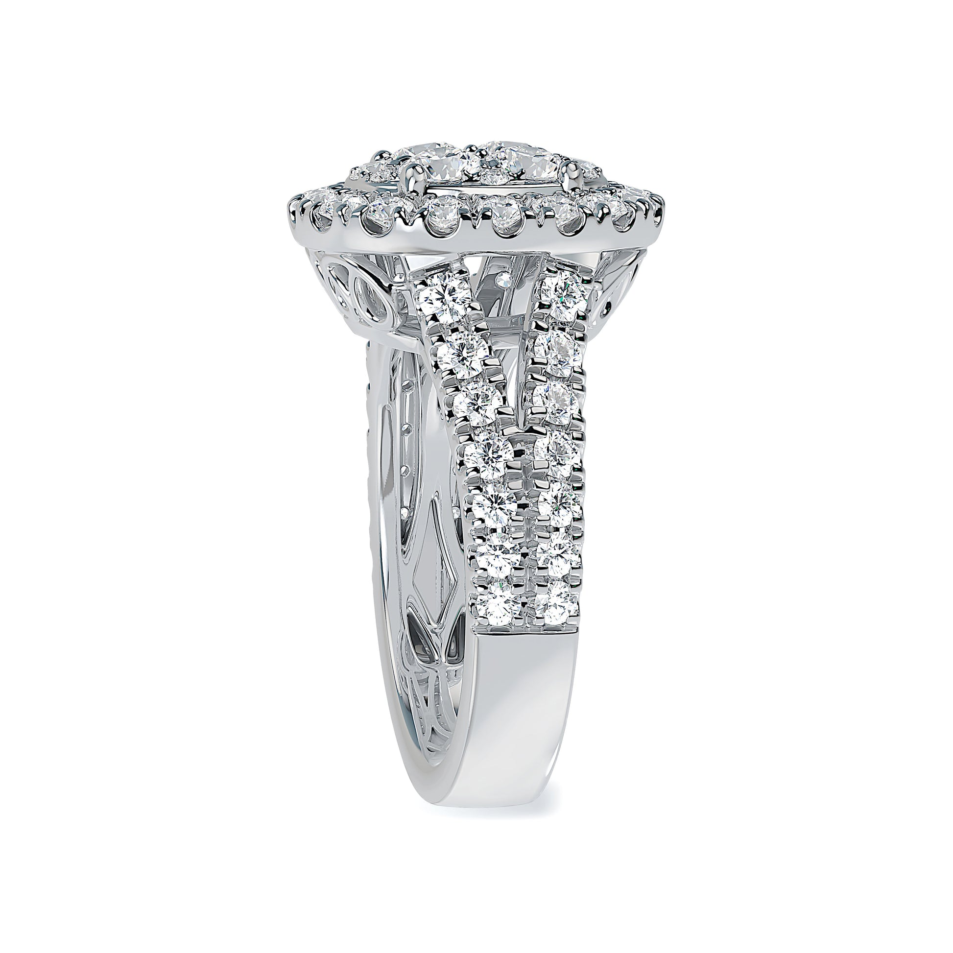Lab Grown Diamond Halo Engagement Ring (8055183114470)