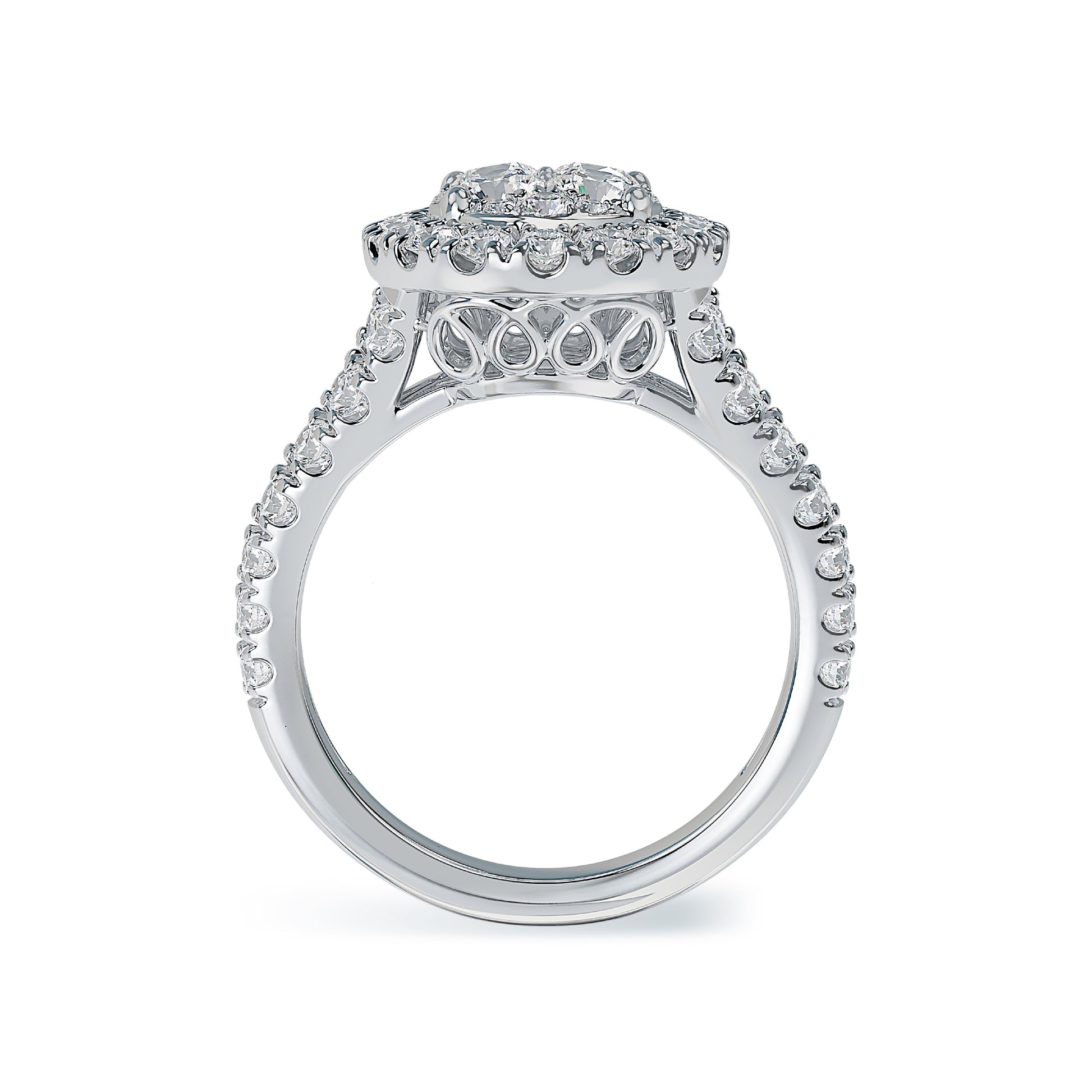 Lab Grown Diamond Halo Engagement Ring (8055183114470)