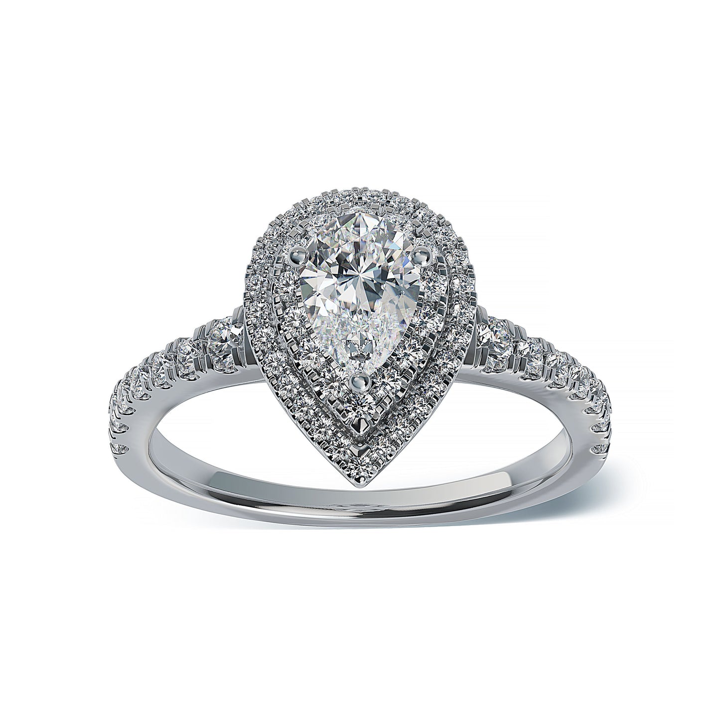 Lab Grown Diamond Halo Engagement Ring (8055183147238)