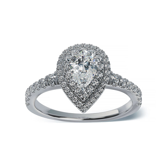 Lab Grown Diamond Halo Engagement Ring (8055183147238)