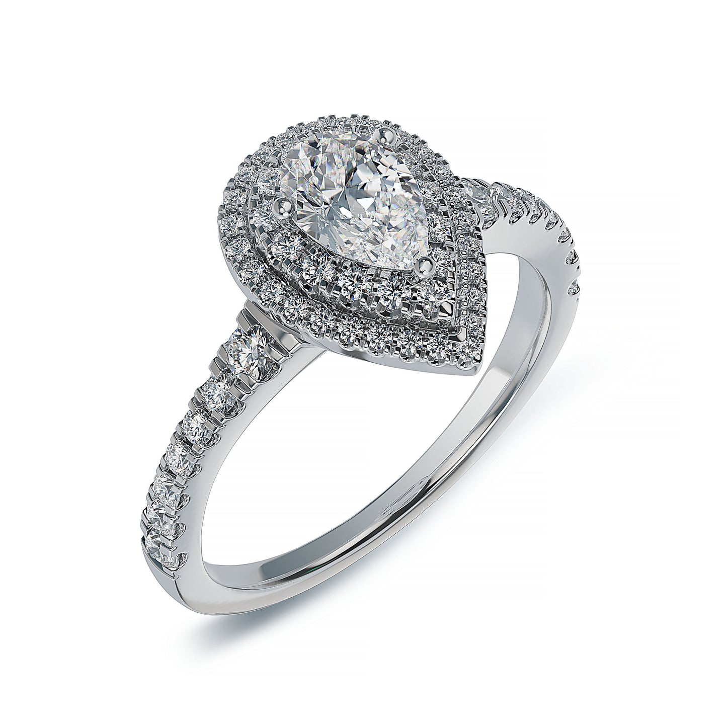 Lab Grown Diamond Halo Engagement Ring (8055183147238)