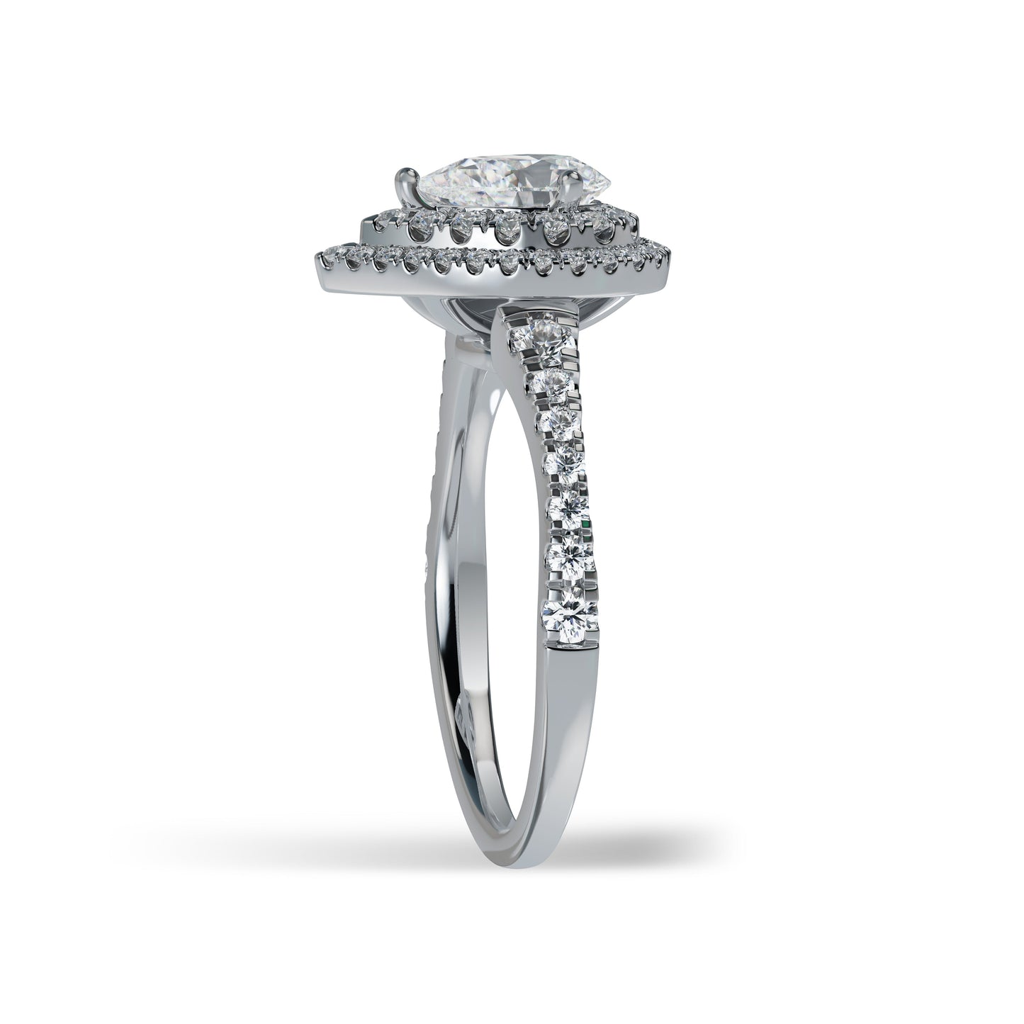 Lab Grown Diamond Halo Engagement Ring (8055183147238)