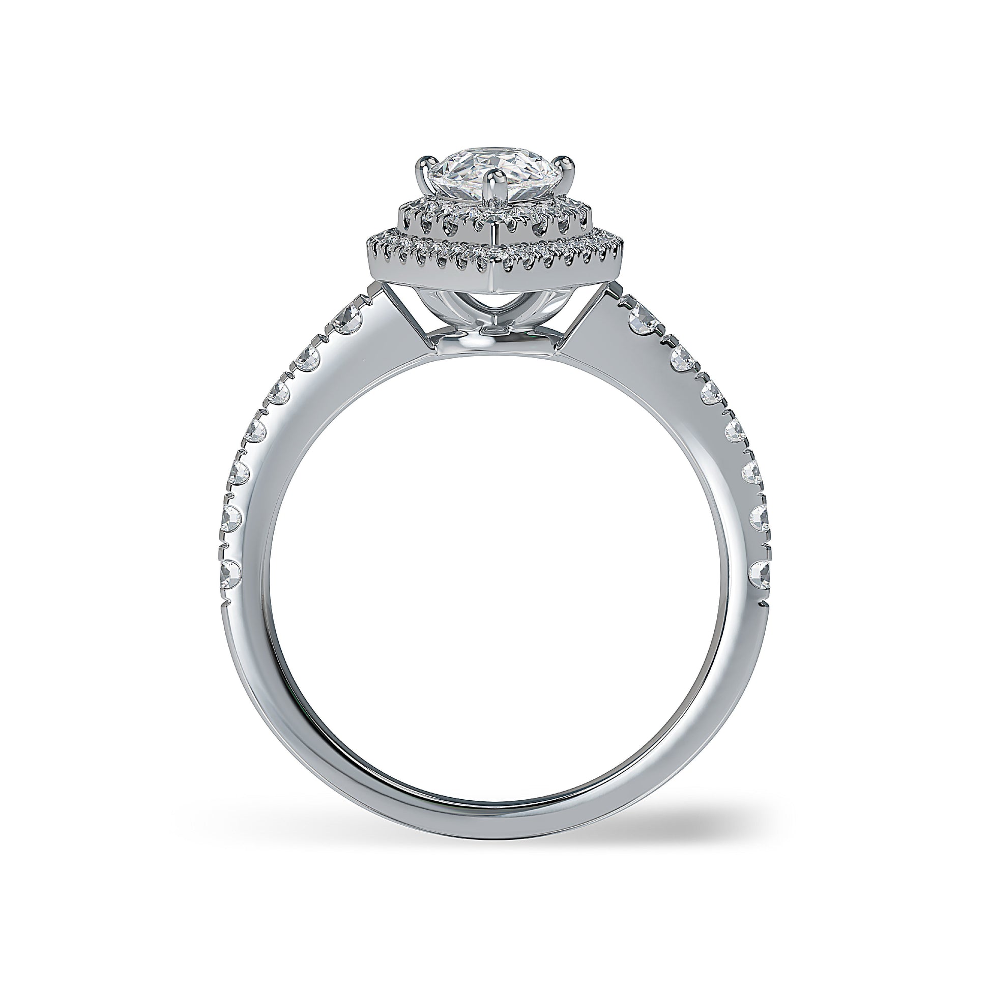 Lab Grown Diamond Halo Engagement Ring (8055183147238)