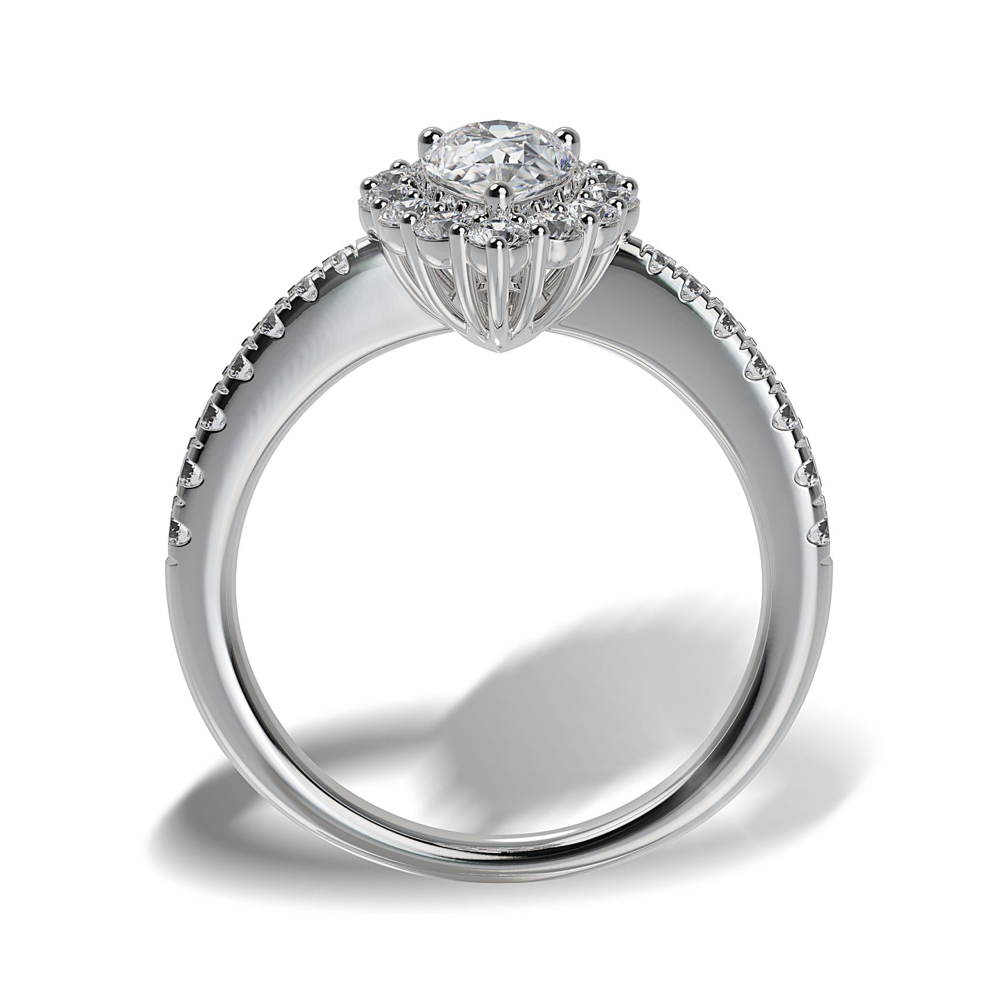 Lab Grown Diamond Halo Engagement Ring (8055183180006)