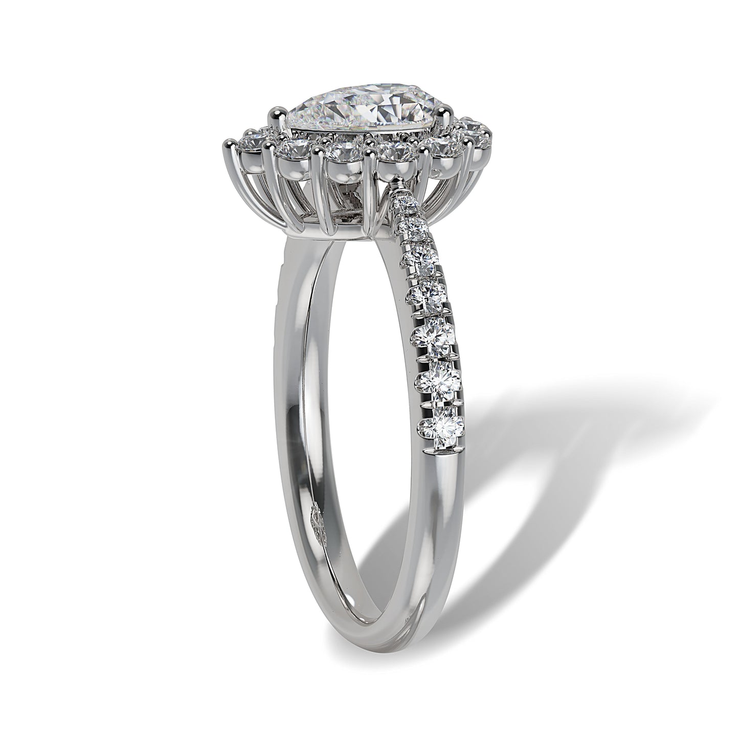 Lab Grown Diamond Halo Engagement Ring (8055183180006)