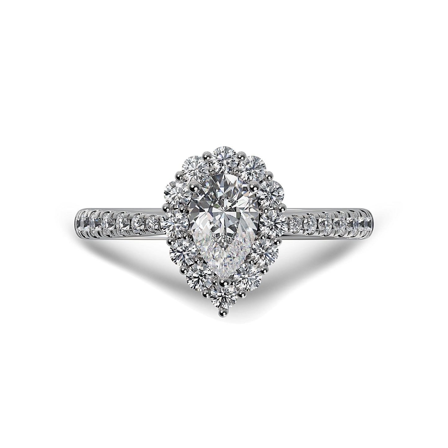 Lab Grown Diamond Halo Engagement Ring (8055183180006)