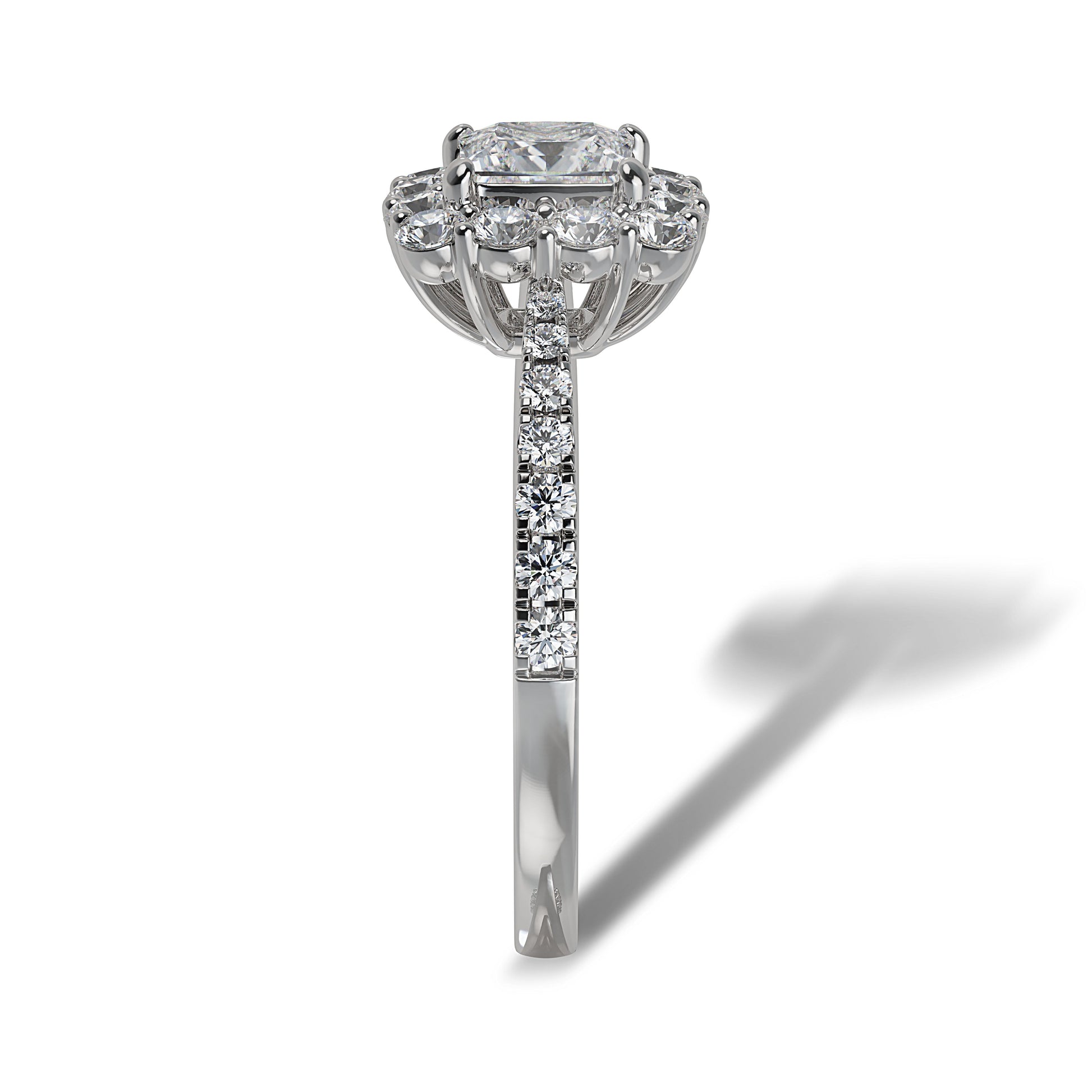 Lab Grown Diamond Halo Engagement Ring (8055183212774)