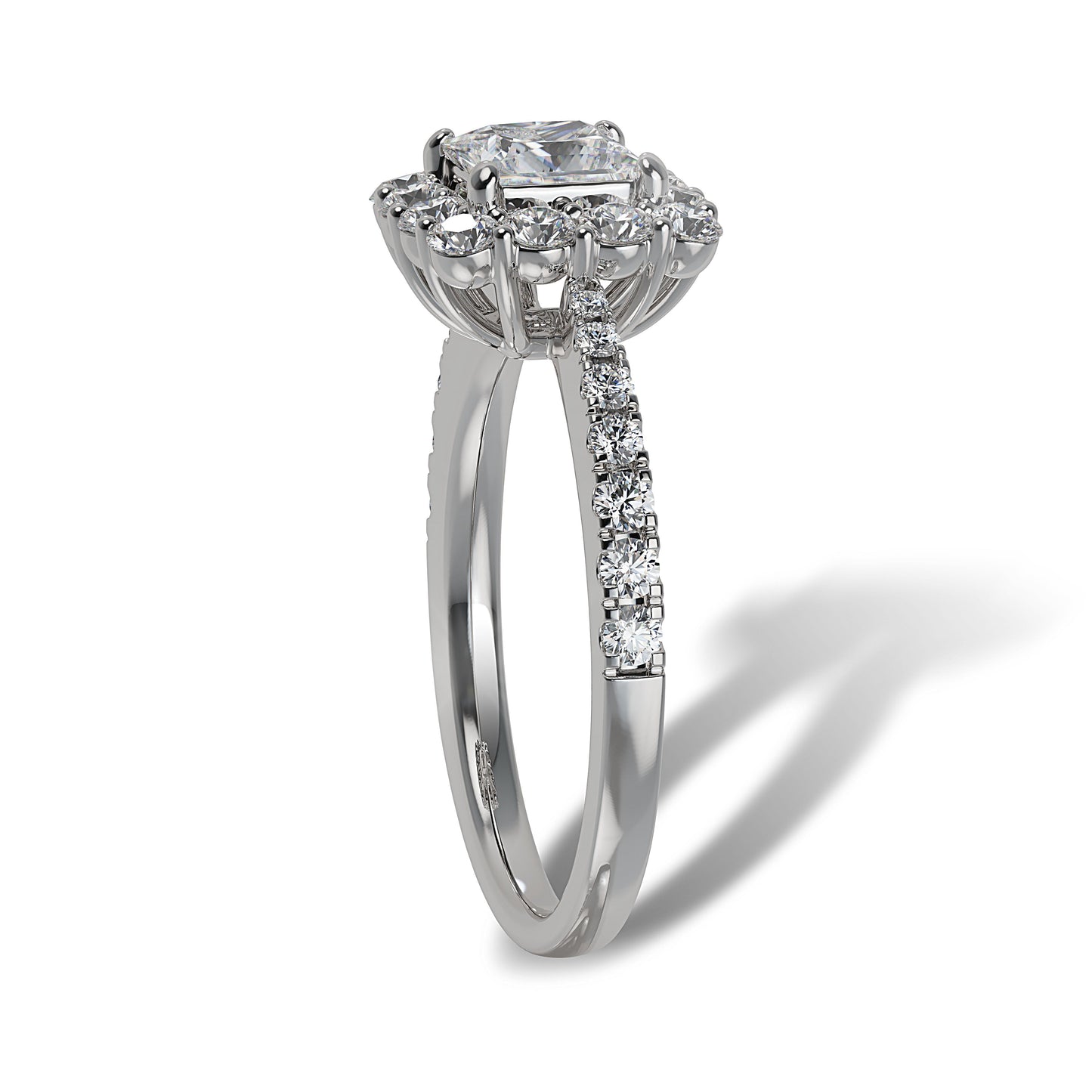 Lab Grown Diamond Halo Engagement Ring (8055183212774)