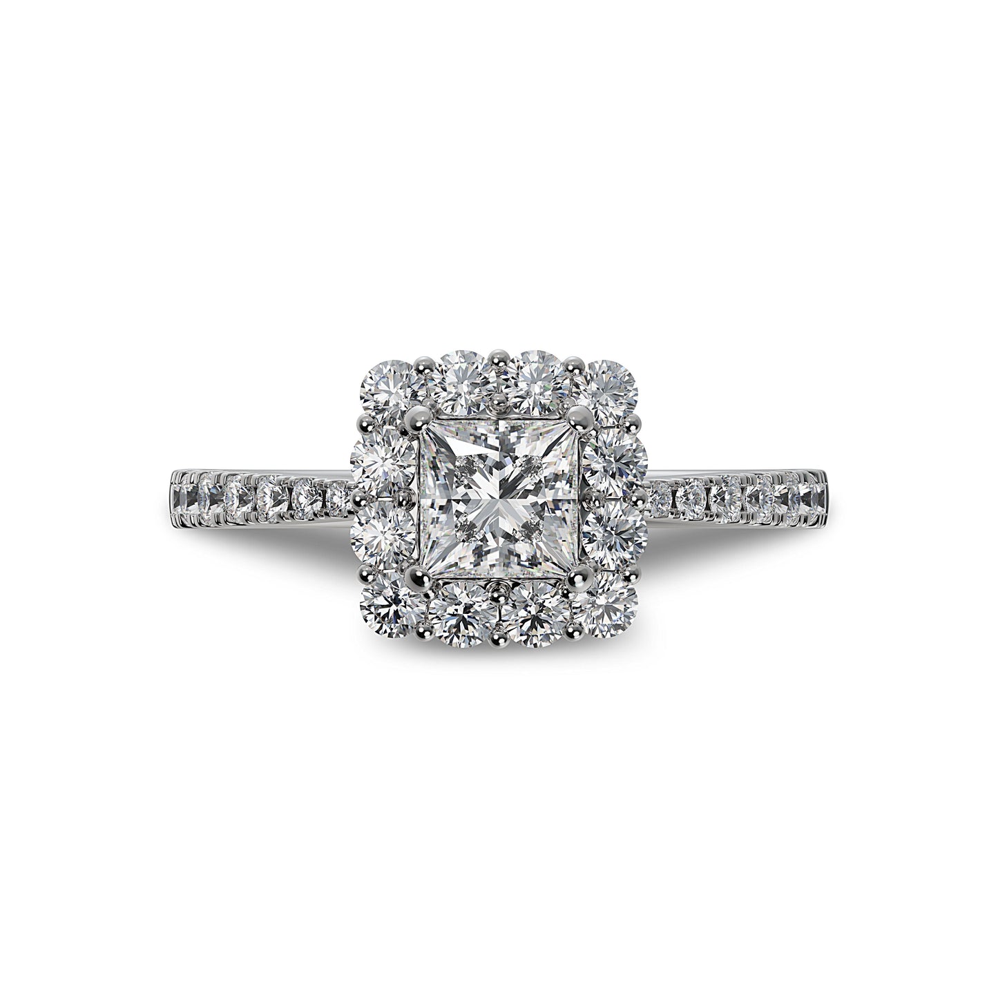 Lab Grown Diamond Halo Engagement Ring (8055183212774)